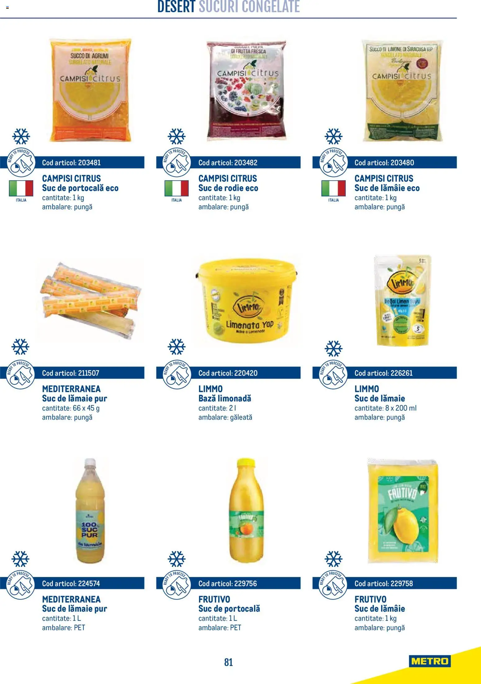 Noul catalog Metro – valabil de la 21.04.2026 | Pagină: 81 | Produse: Pungă, Top, Suc, Lămâie