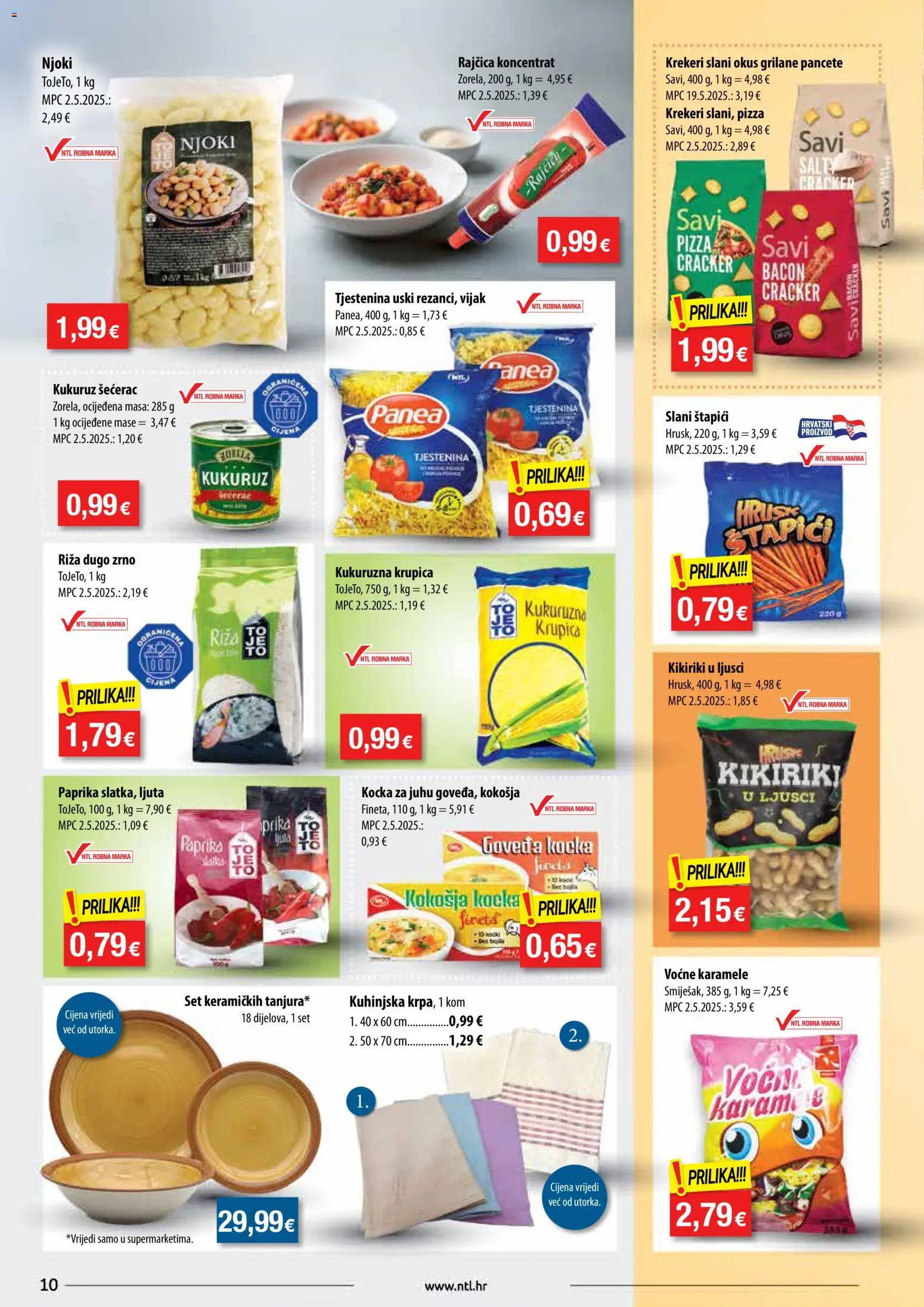 NTL katalog | vrijedi od 28.01.2026 | Stranica: 10 | Proizvodi: Riža, Krupica, Njoki, Tjestenina