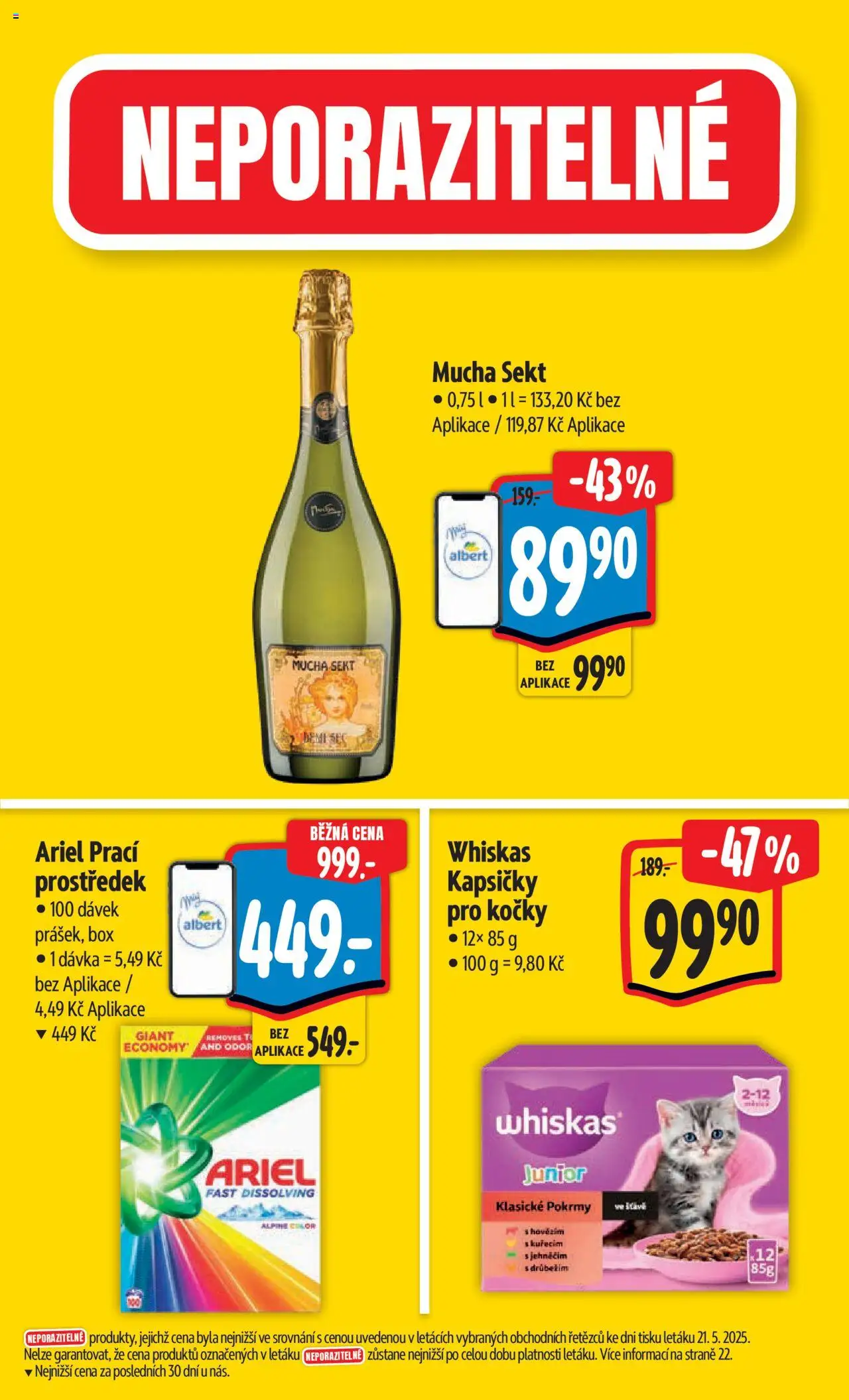 Albert leták - Hypermarket od 28.05.2025 | Strana: 5 | Produkty: Box, Whiskas, Sekt, Ariel