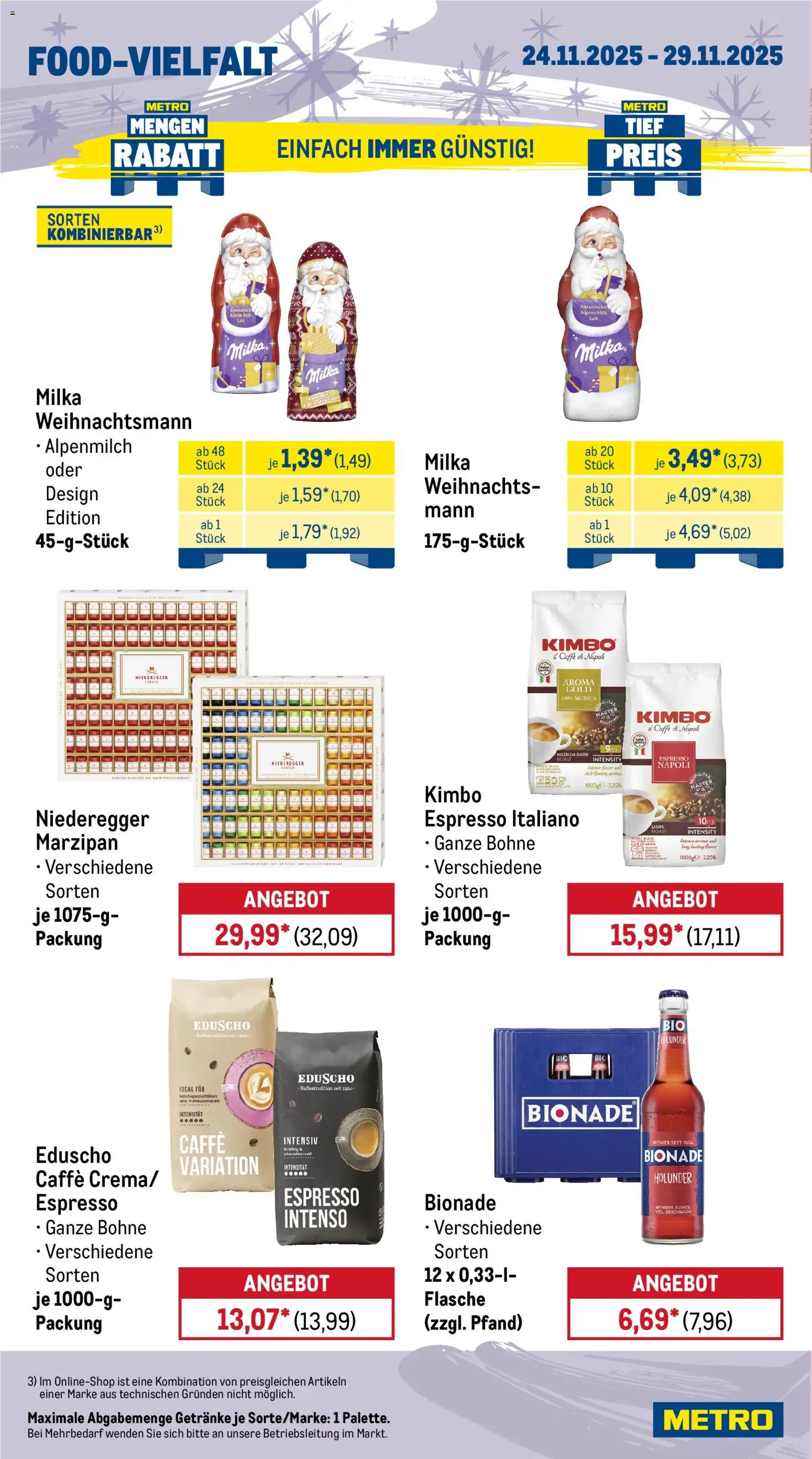 Metro - Black Friday – gültig ab 24.11.2025 | Seite: 15 | Produkte: Bionade, Milka, Zucker, Eduscho
