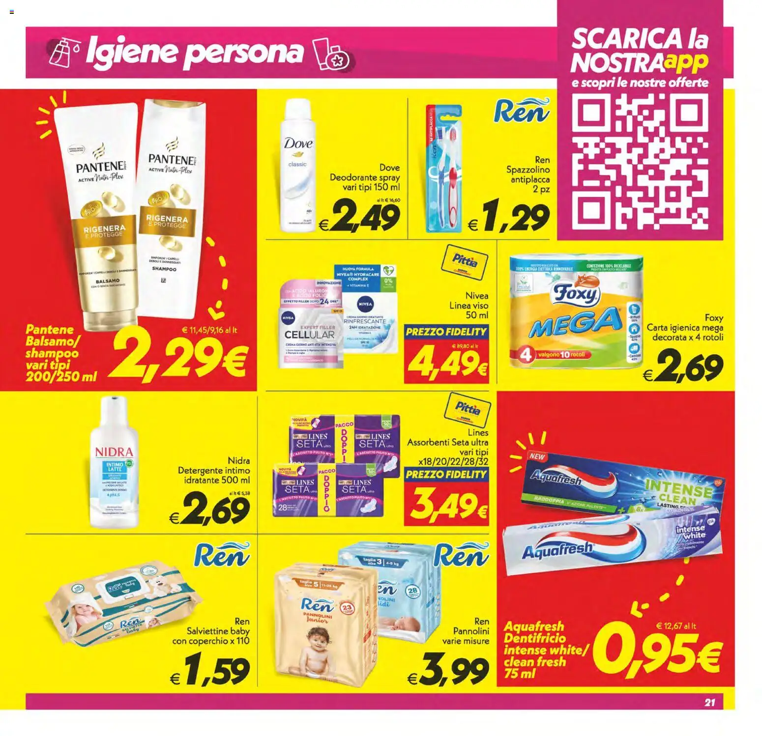 Volantino SuperConveniente del 23.01.2026 | Pagina: 21 | Prodotti: Crema, Spazzolino, Detergente, Caschetto