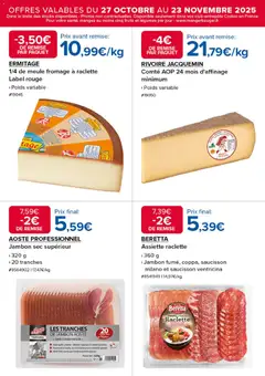 Costco - Prévisualisation de Costco catalogue valide à partir de 27.10.2025 | Page: 2 | Produits: Fromage à raclette, Poids, Sandwich, Fromage