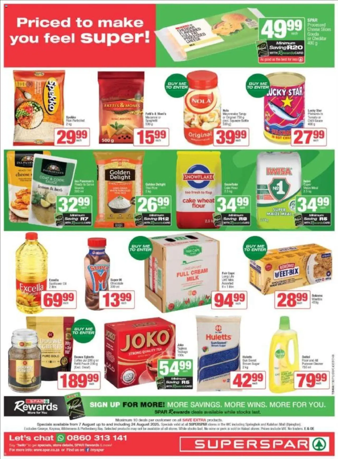 Superspar - Western Cape - Weekly Specials │ valid from 07.08.2025 | Page: 8 | Products: Flour, Maize meal, Milk, Tea