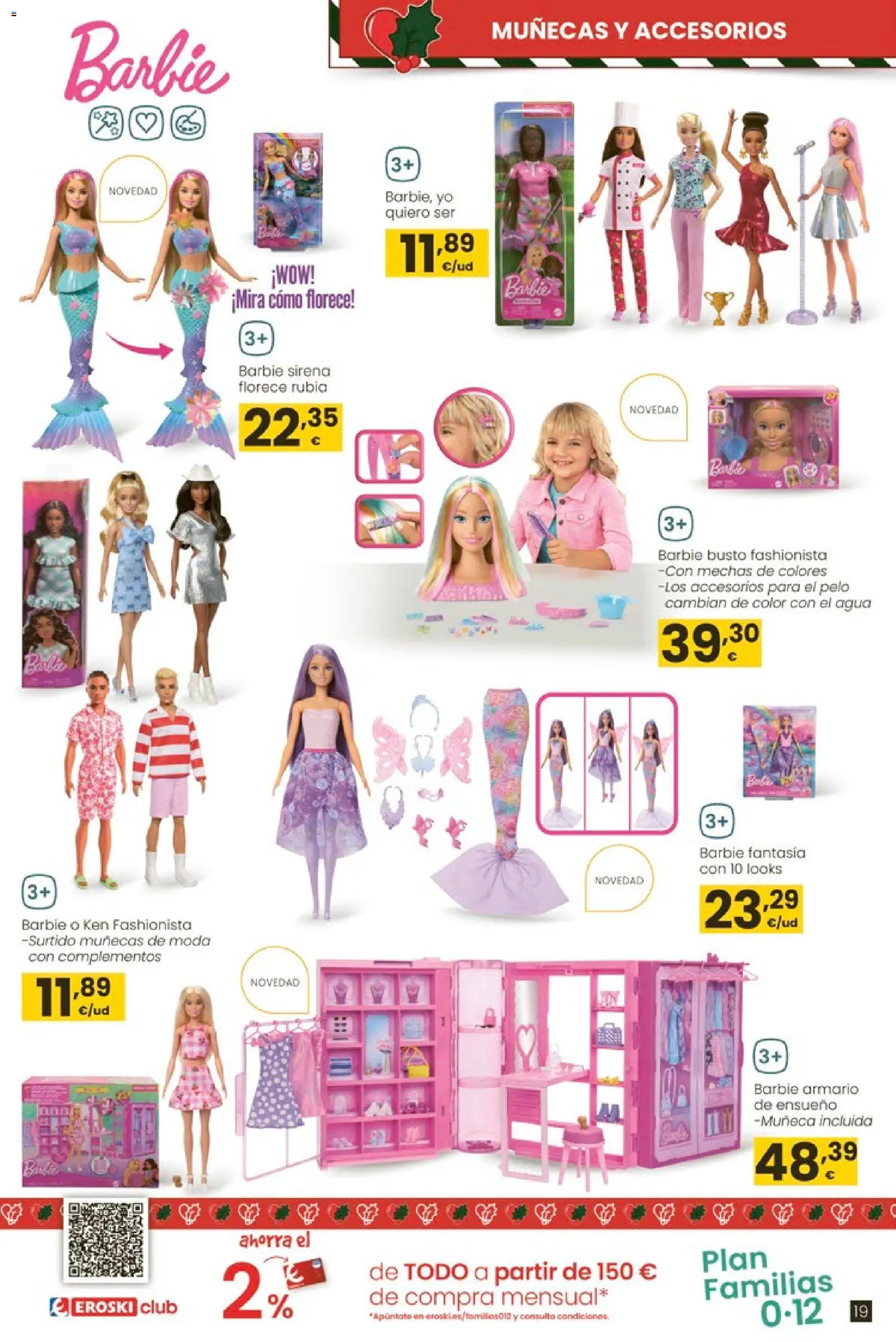 Eroski - Juguetes │ válido desde el 06.11.2025 | Página: 19 | Productos: Muñeca, Armario
