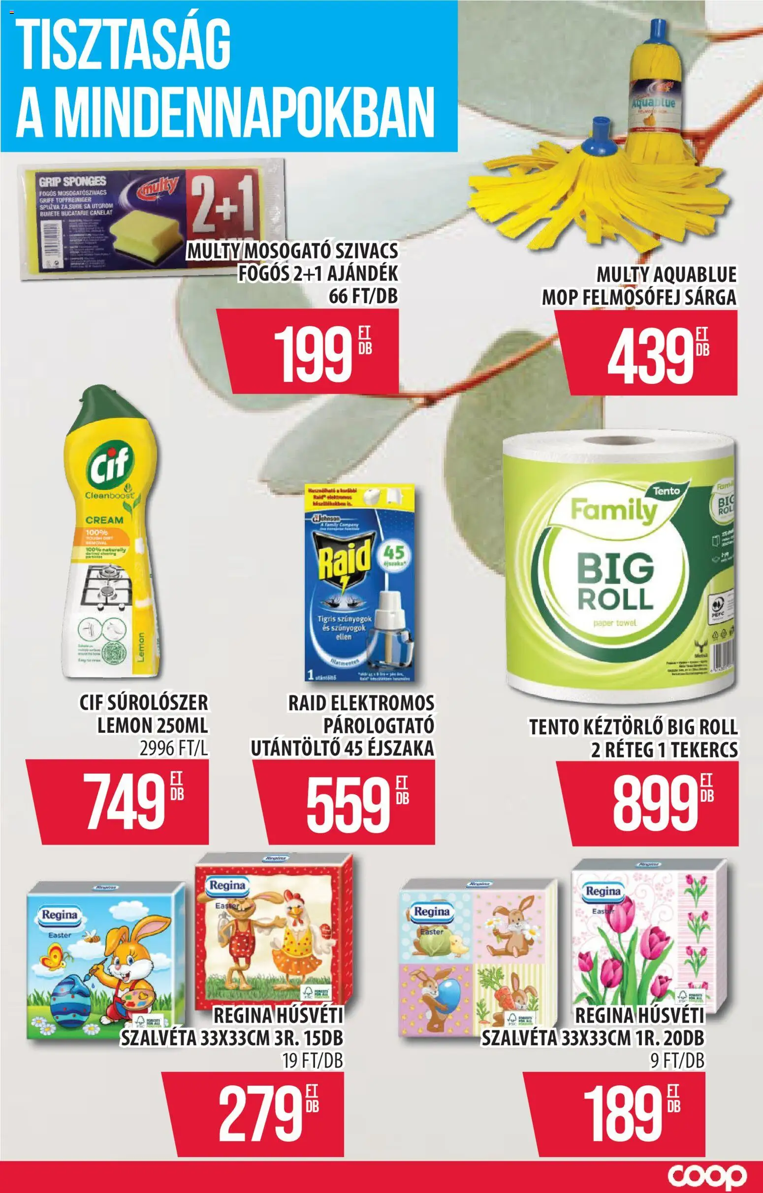 COOP Szolnok akciós ujság - amely érvényes a következő dátumtól: 30.03.2026 | Oldal: 11 | Termékek: Párologtató, Felmosófej