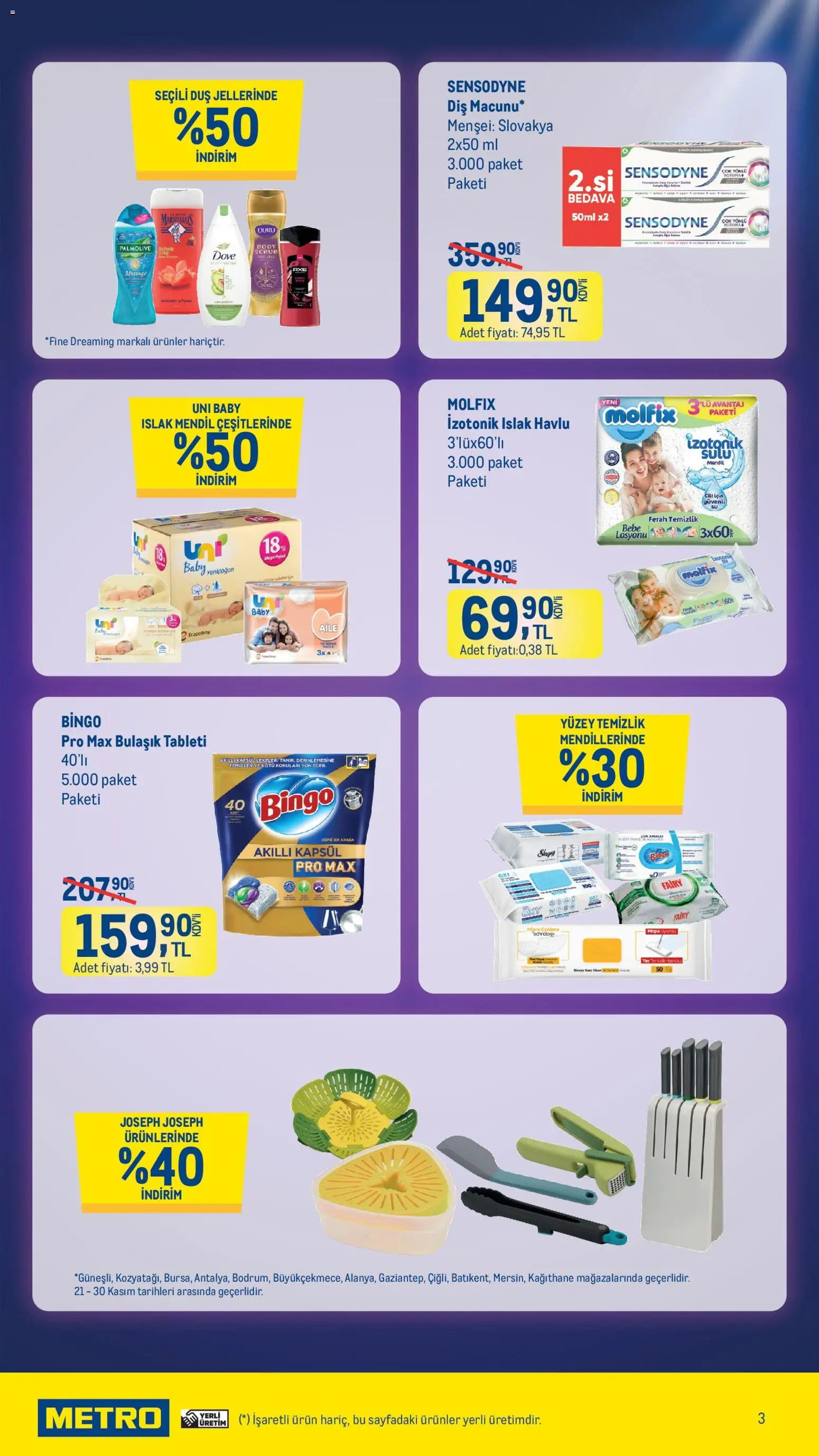 Metro Black Friday - 17.11.2025 tarihinden itibaren geçerlidir | Sayfa: 3 | Ürünler: Duş, Mendil
