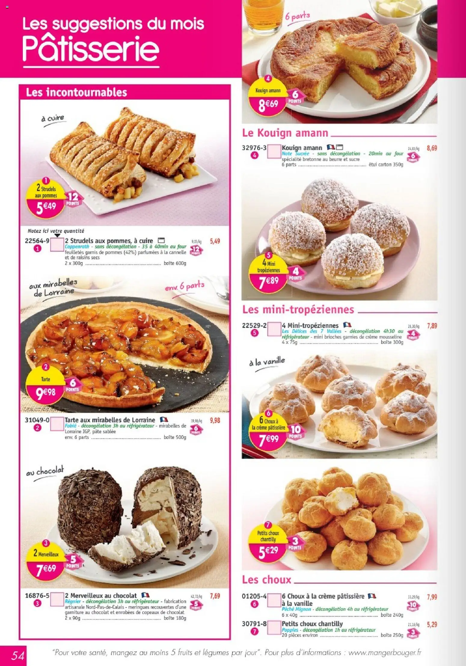 {H1} | Page: 54 | Produits: Étui, Pêche, Réfrigérateur, Chocolat