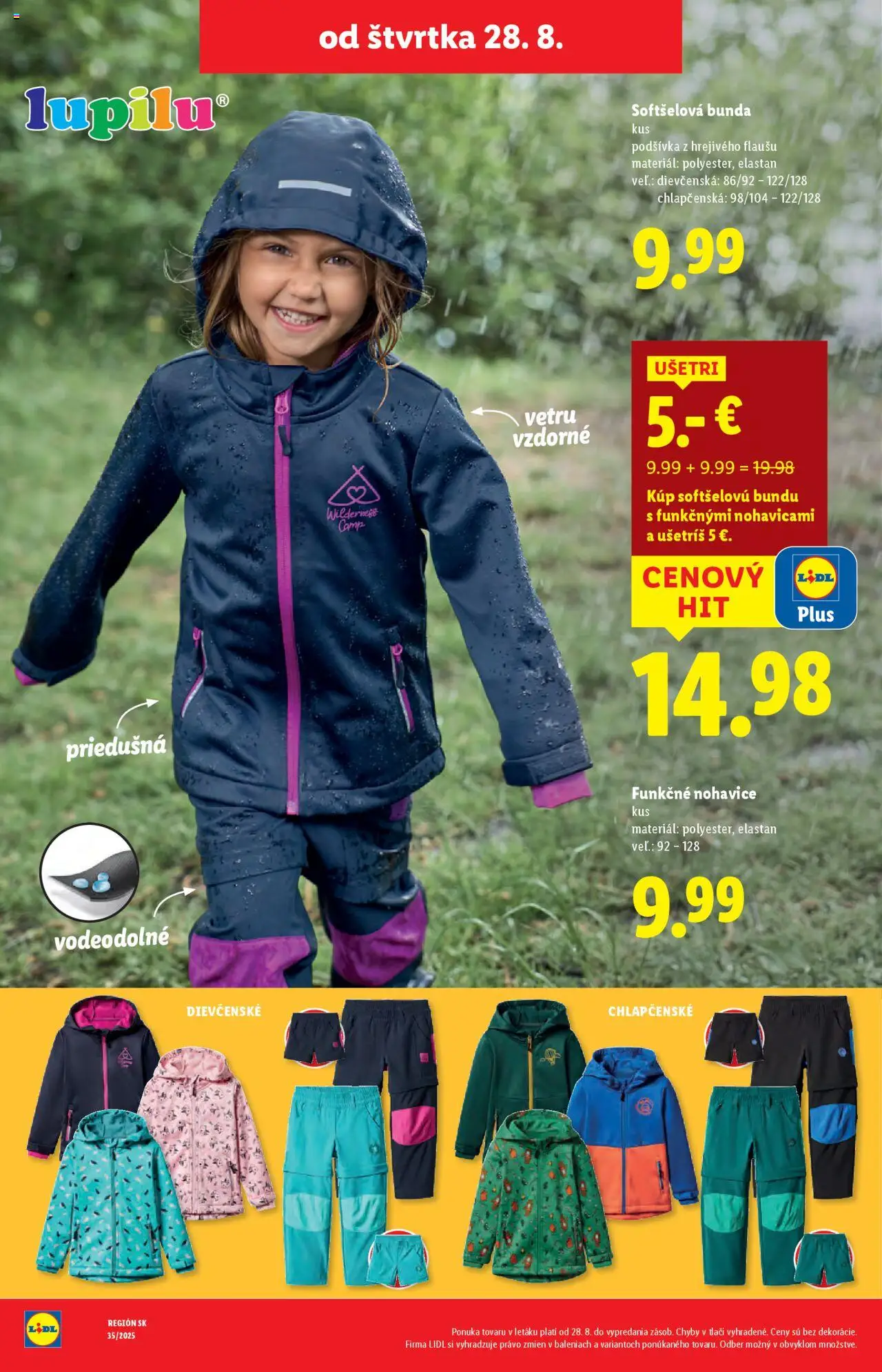 Lidl leták │ platný od 25.08.2025 | Strana: 85 | Produkty: Bunda, Nohavice