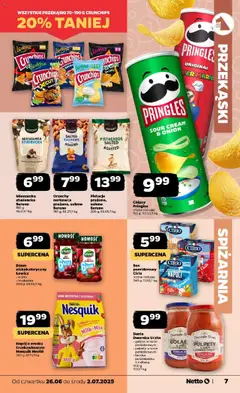 Netto gazetka - Spożywcza od 26.06.2025 | Strona: 7 | Produkty: Chipsy pringles, Dżem, Orzechy, Sos