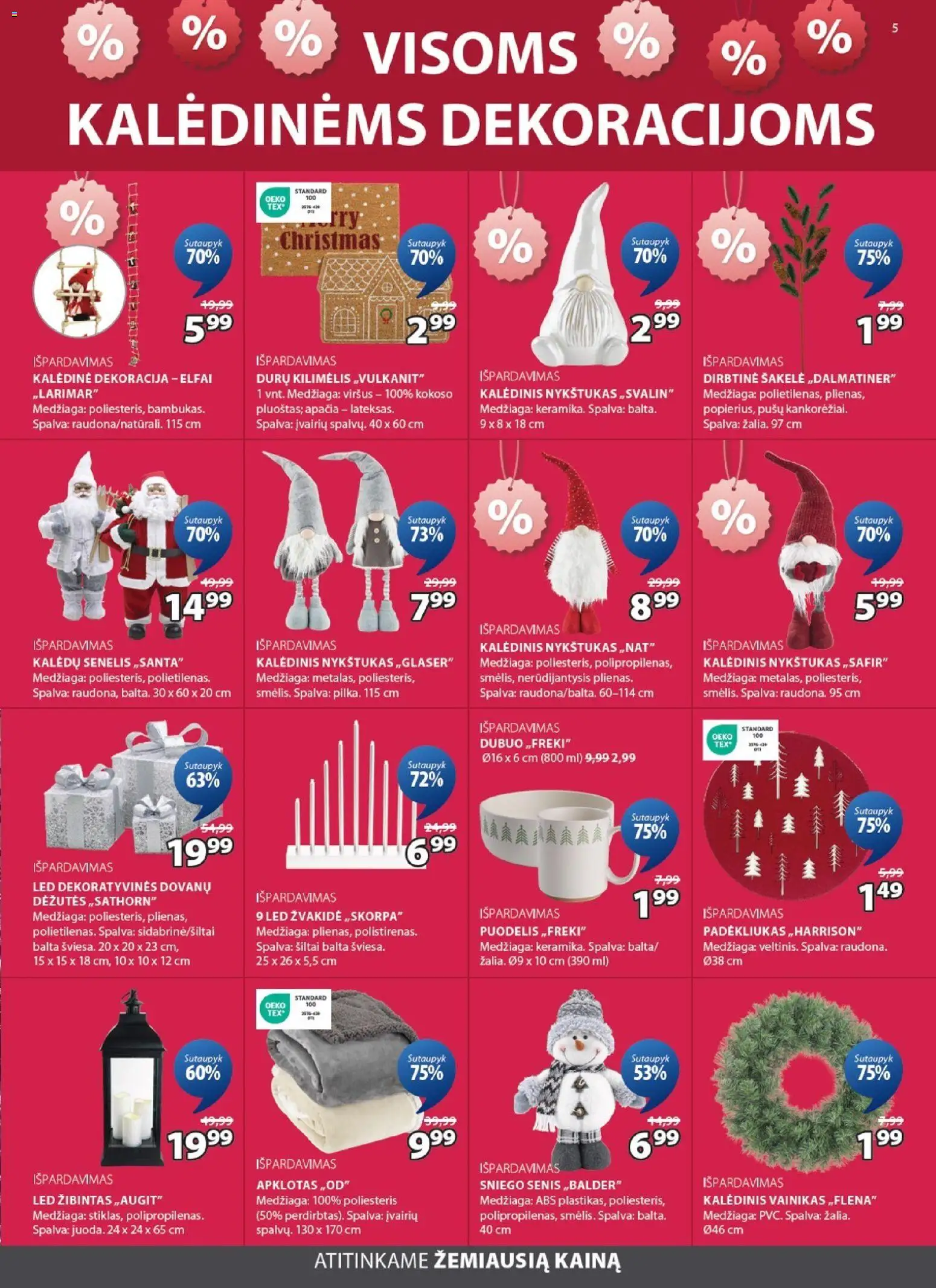 JYSK akcijos nuo 26.12.2025 | Puslapis: 5 | Prekių: Puodelis, Dubuo, Kilimėlis