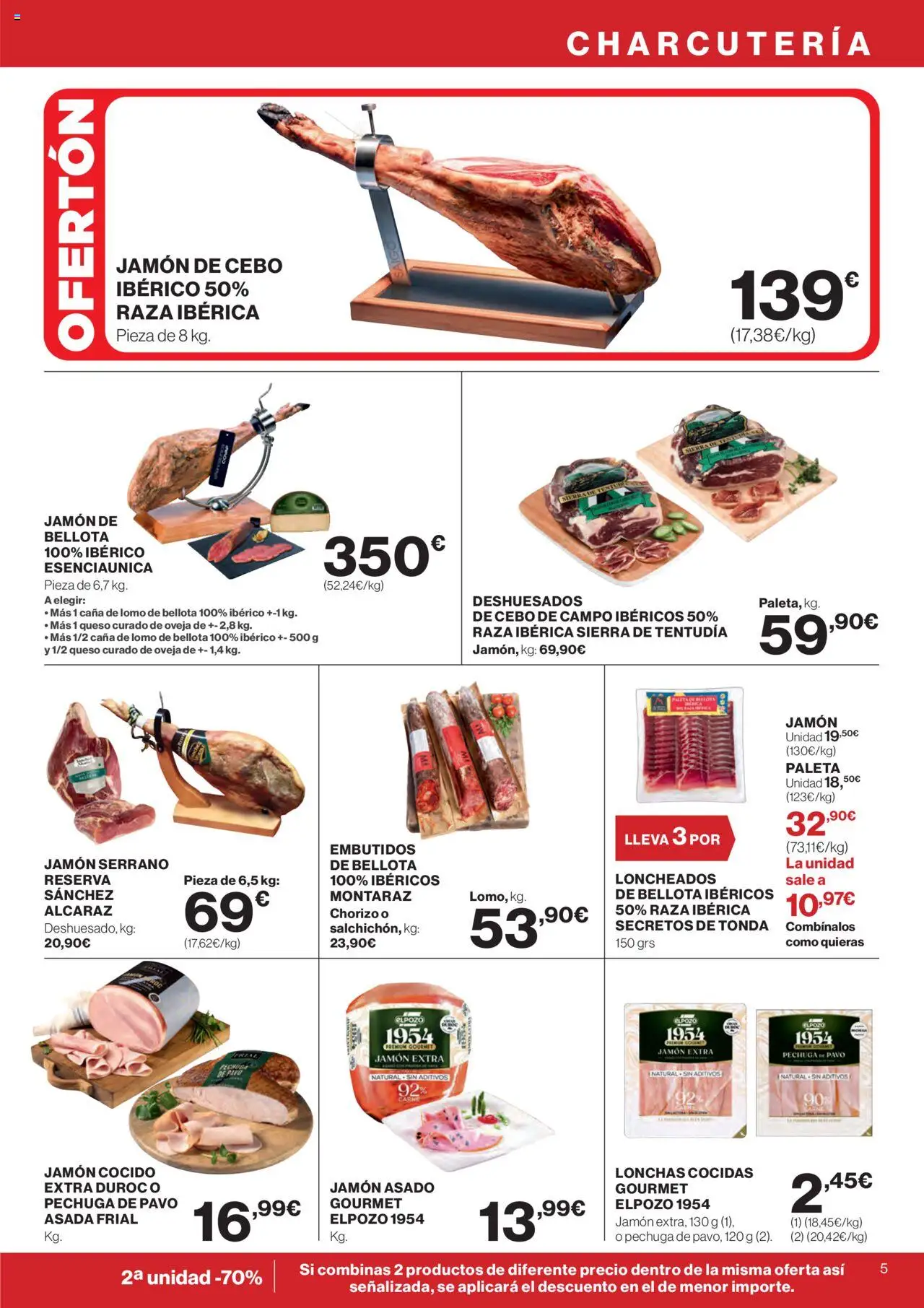 Supercor folleto │ válido desde el 14.08.2025 | Página: 5 | Productos: Jamón serrano, Queso, Jamón, Jamón cocido