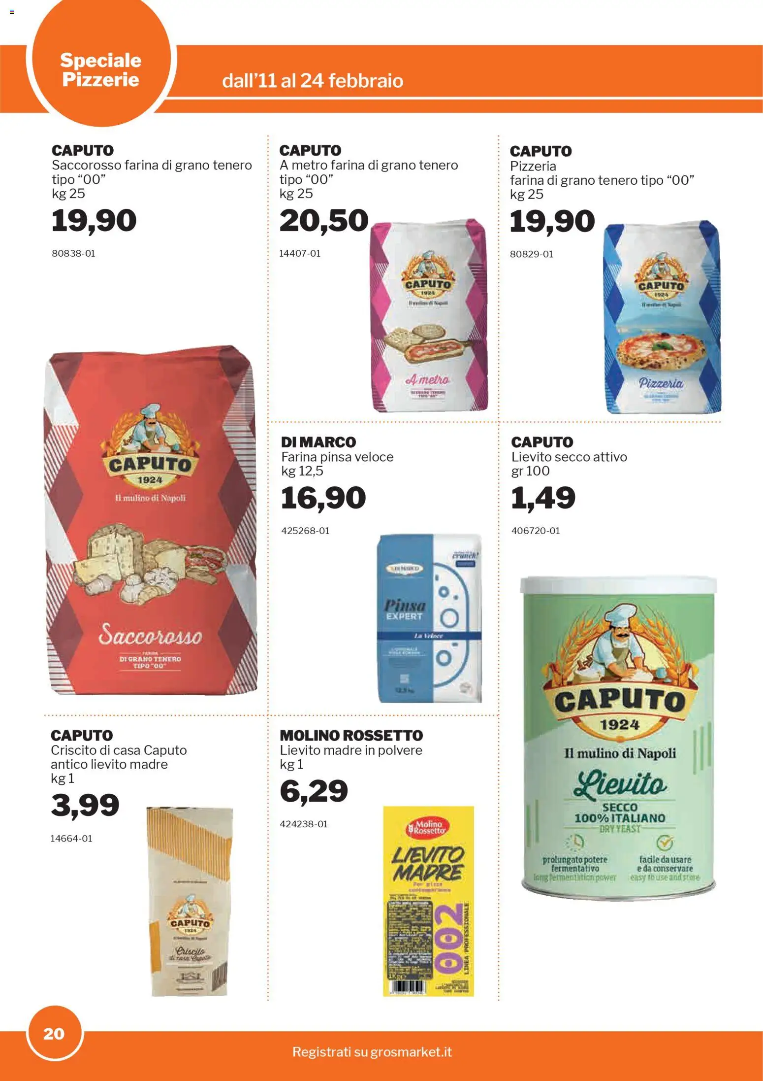 Volantino Sogegross del 11.02.2026 | Pagina: 20 | Prodotti: Rossetto, Farina