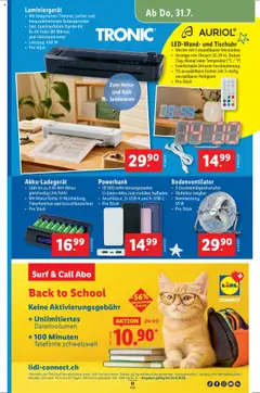 Lidl Aktionen ab 31.07.2025 | Seite: 19 | Produkte: Wecker, Powerbank