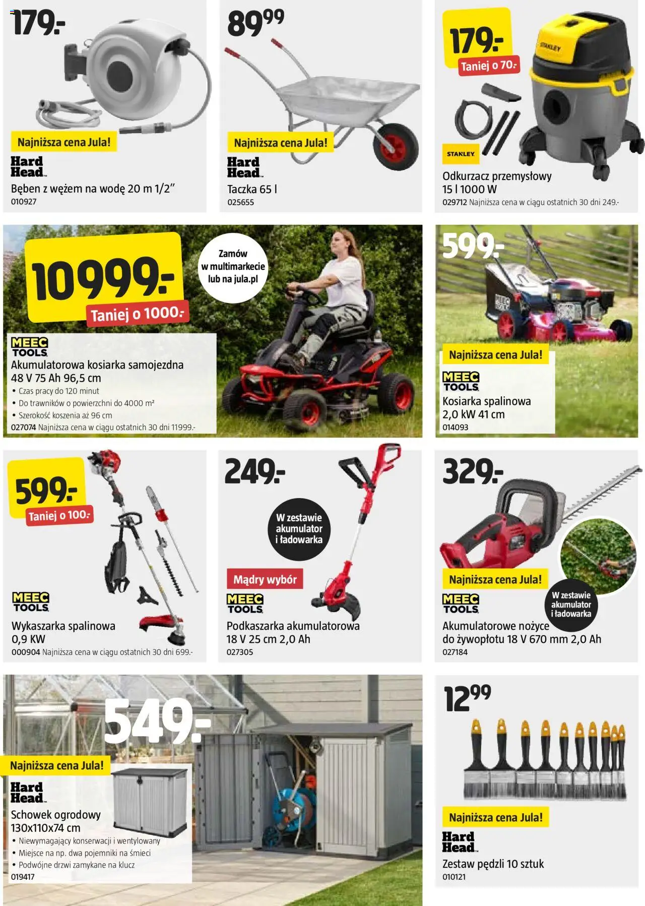 Jula Gazetka od 12.06.2025 | Strona: 8 | Produkty: Ładowarka, Odkurzacz, Kosiarka, Odkurzacz przemysłowy