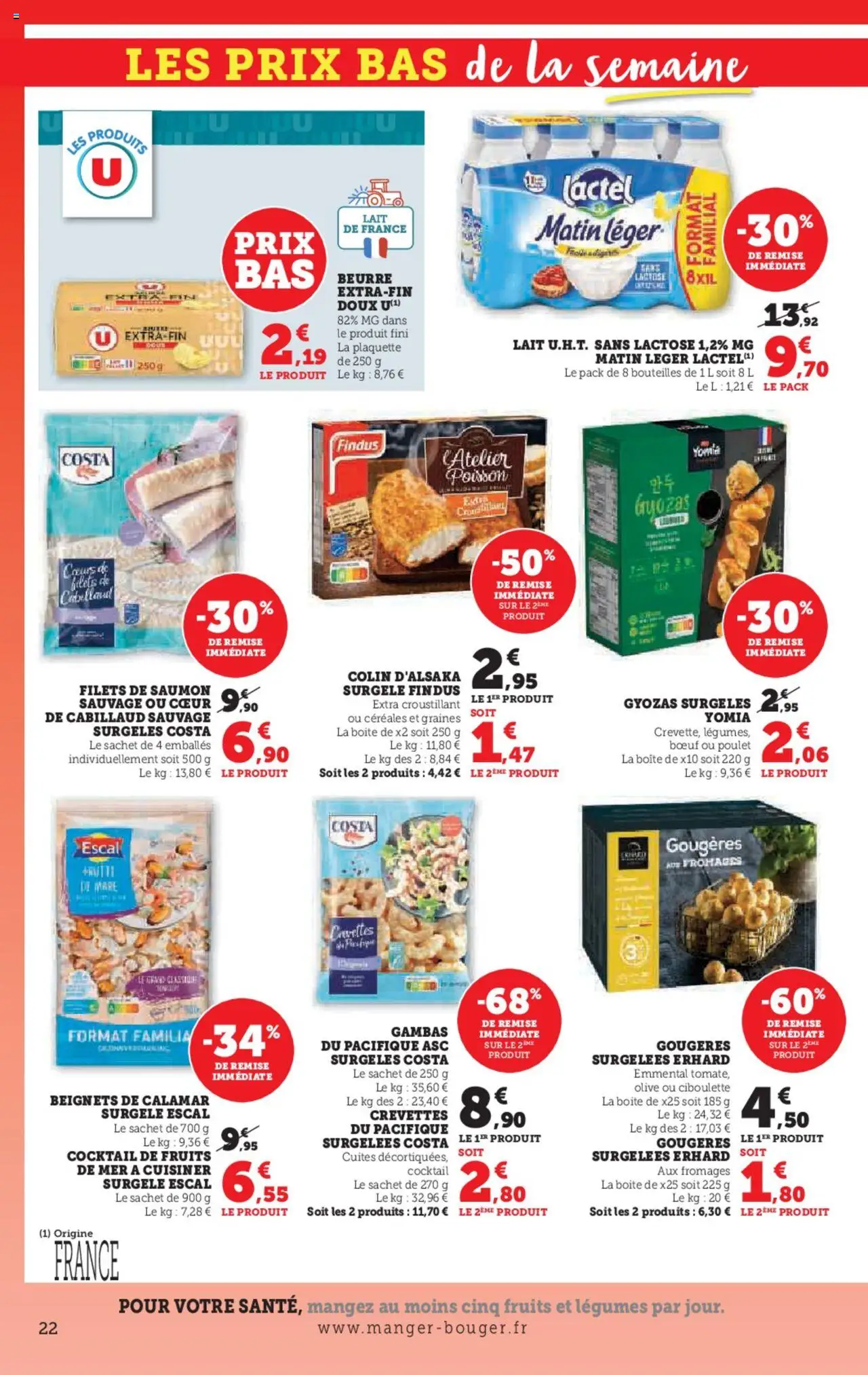  | Page: 22 | Produits: Fruits de mer, Olive, Lait, Saumon