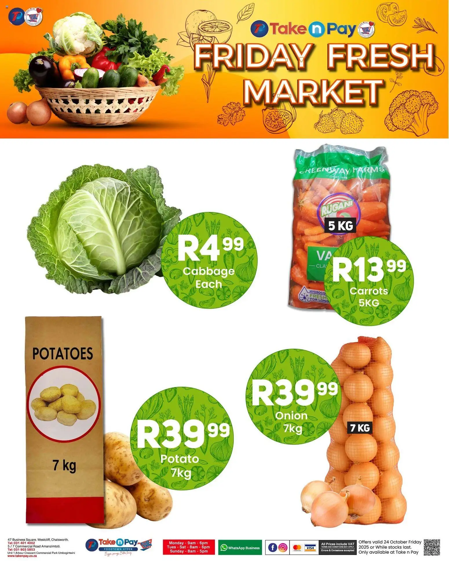 New Take n Pay catalogue – valid from 24.10.2025 | Page: 10 | Products: Carrots, Potatoes, Clay