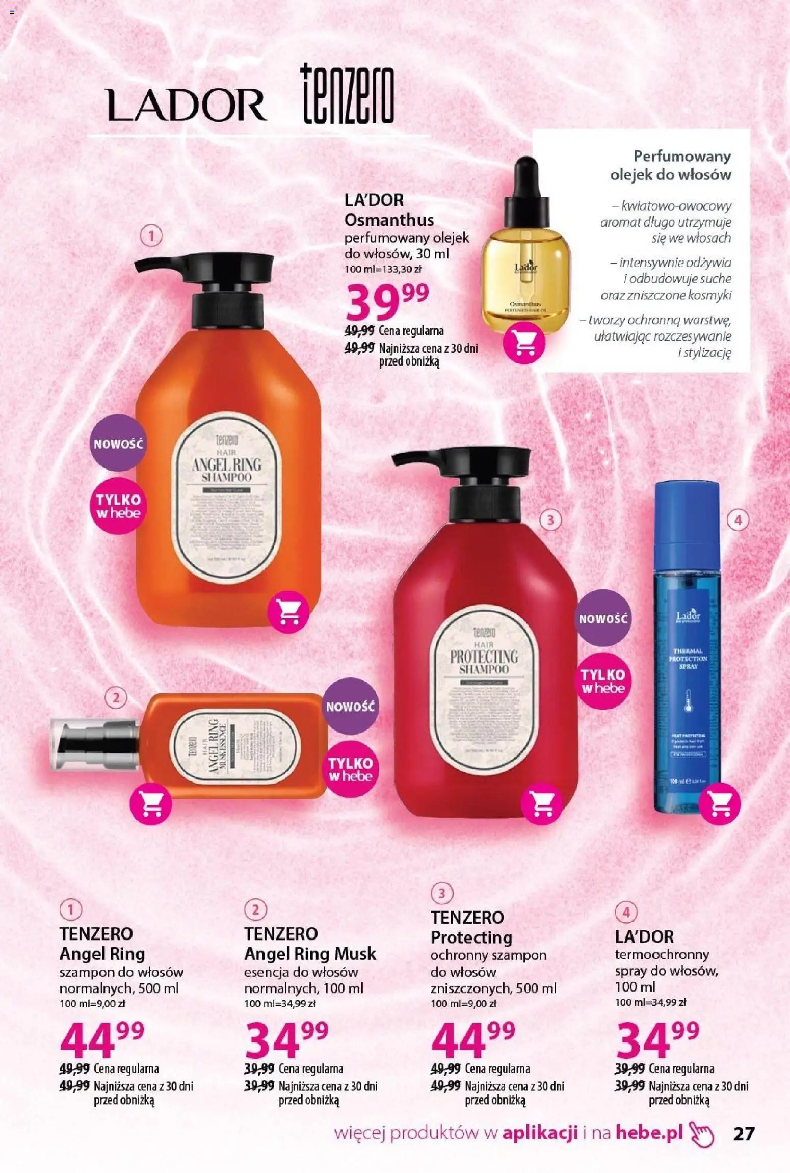 Hebe Gazetka - Katalog od 31.01.2026 | Strona: 27 | Produkty: Szampon, Olejek do włosów