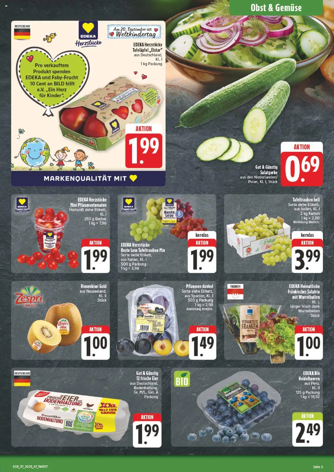 nah & gut Prospekt 	 – gültig ab 08.09.2025 | Seite: 3 | Produkte: Pflaumen, Bier, Heidelbeeren, Obst