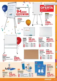 Pré-visualização Staples - Festa das Cadeiras e Mobiliário válido de 06.11.2025 | Página: 9 | Produtos: Moldura, Quadro, Cavalete