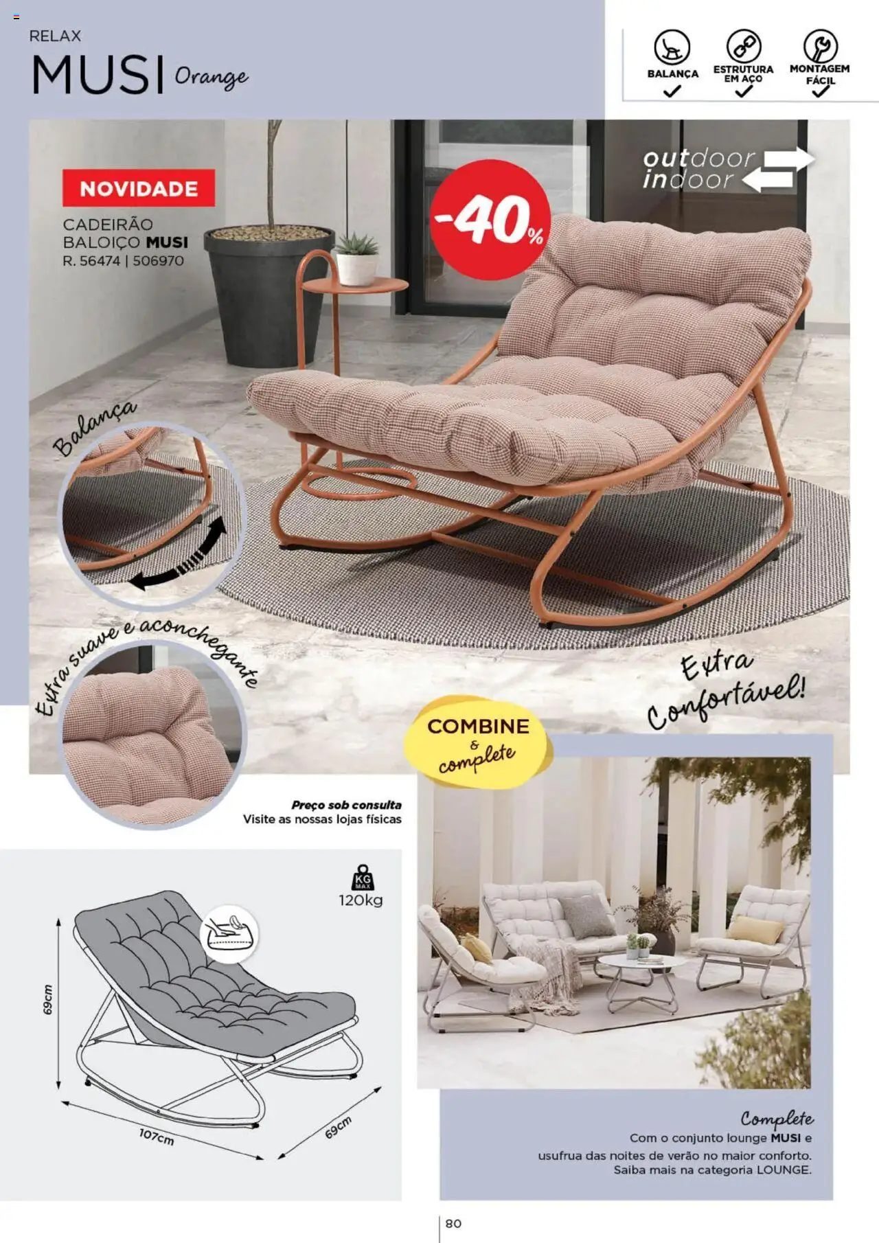Espaço Casa - Catálogo  Ec Ar Livre  2025 │ válido de 04.03.2025 | Página: 80 | Produtos: Baloiço