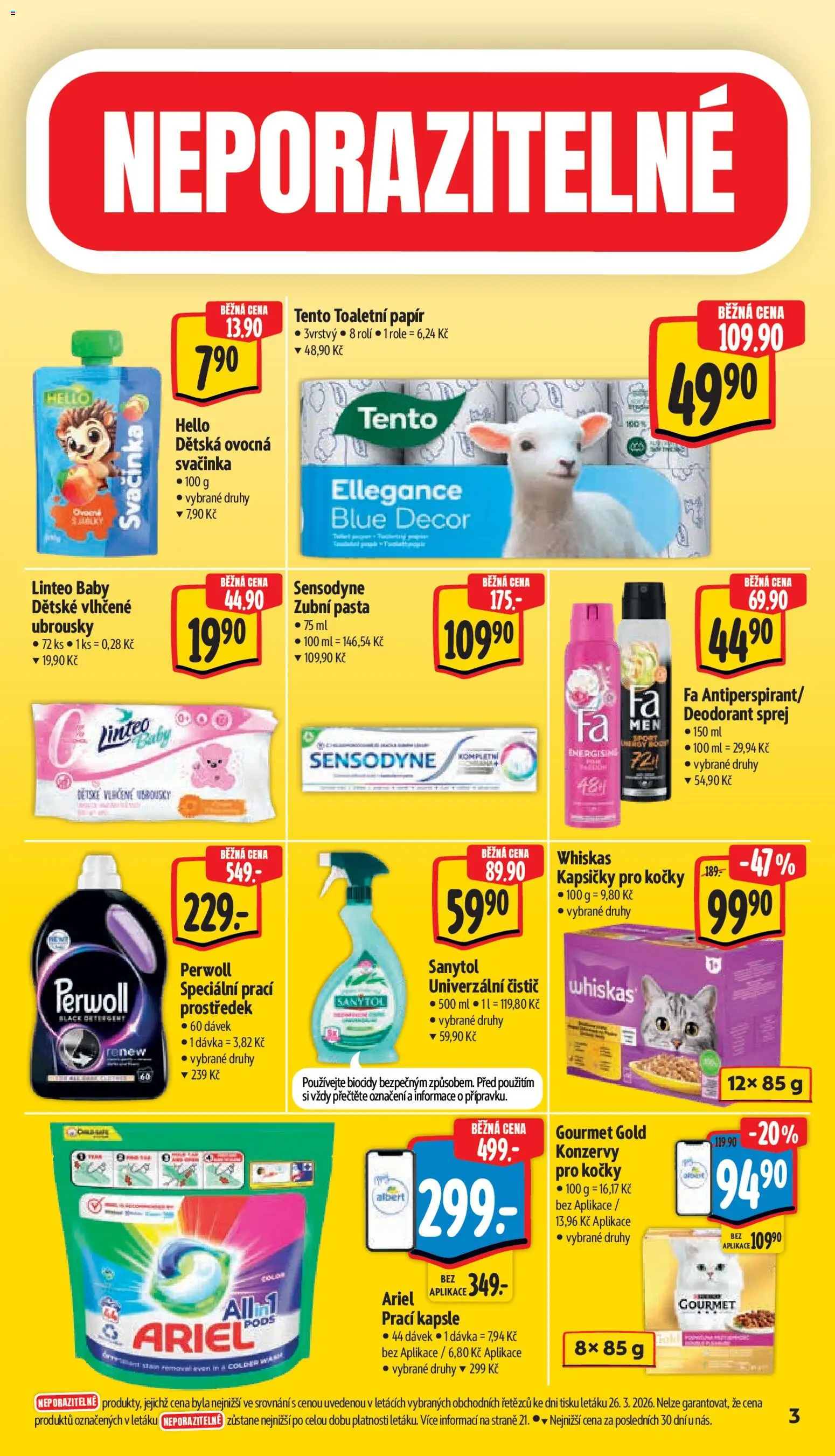 Albert leták - Supermarket od 01.04.2026 | Strana: 7 | Produkty: Gourmet, Whiskas, Kapsle, Sanytol