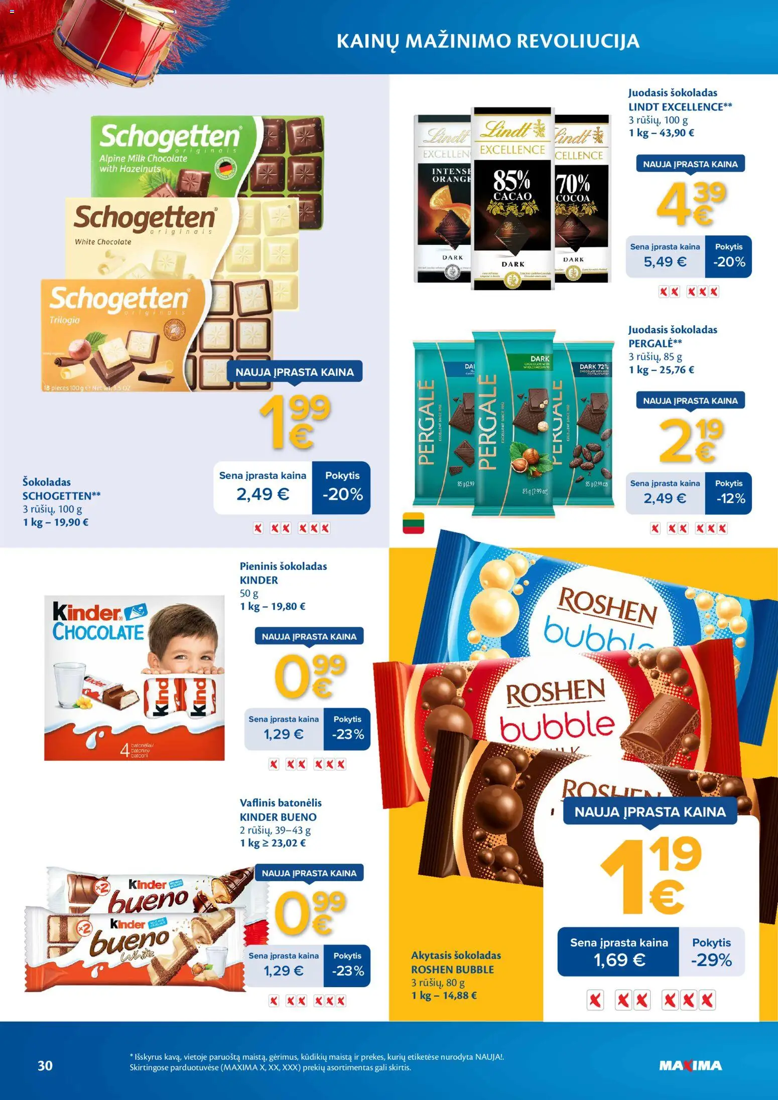 MAXIMA akcijos nuo 03.03.2026 | Puslapis: 30 | Prekių: Šokoladas