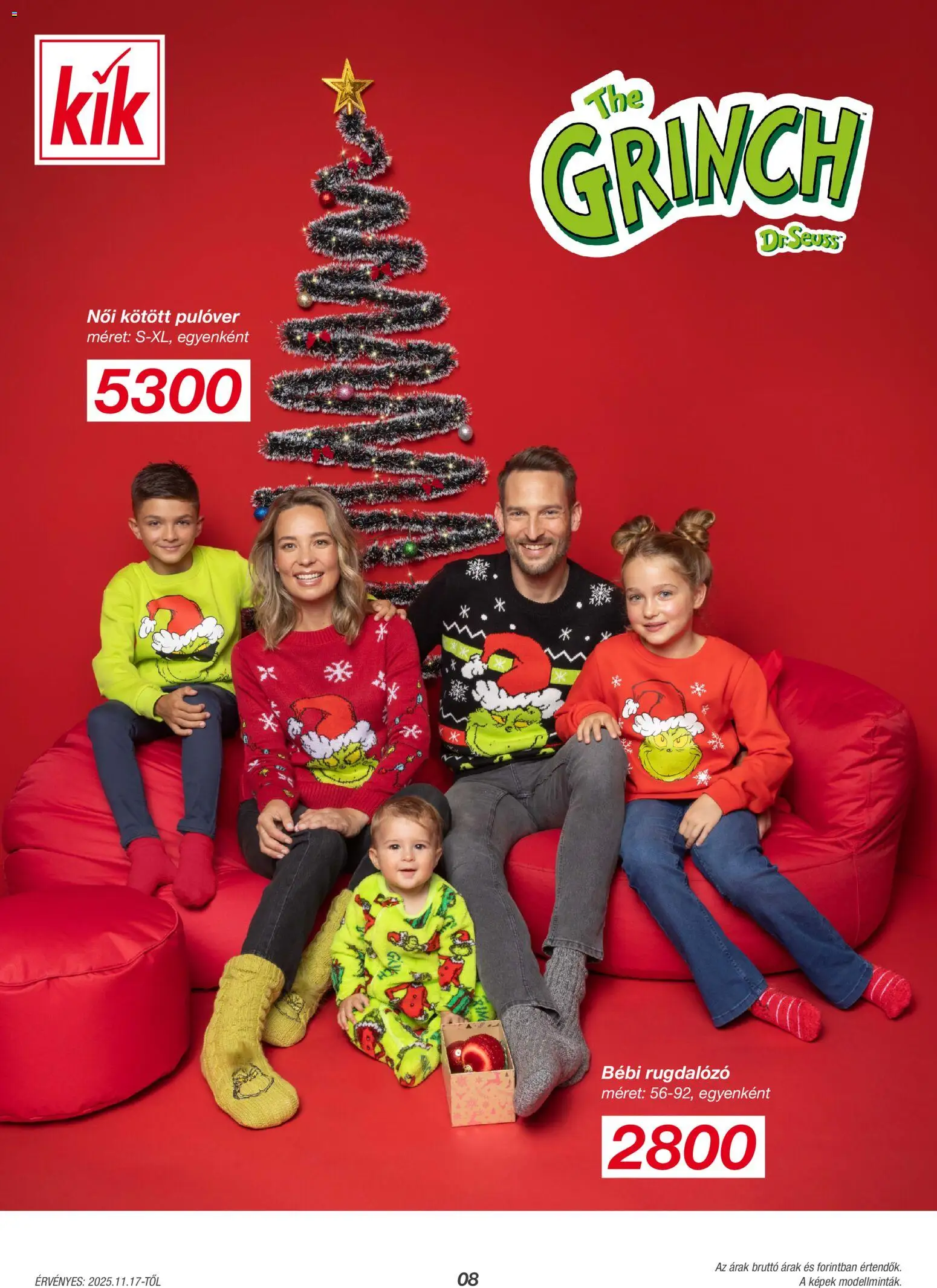 Kik akciós ujság - amely érvényes a következő dátumtól: 17.11.2025 | Oldal: 8 | Termékek: Pulóver