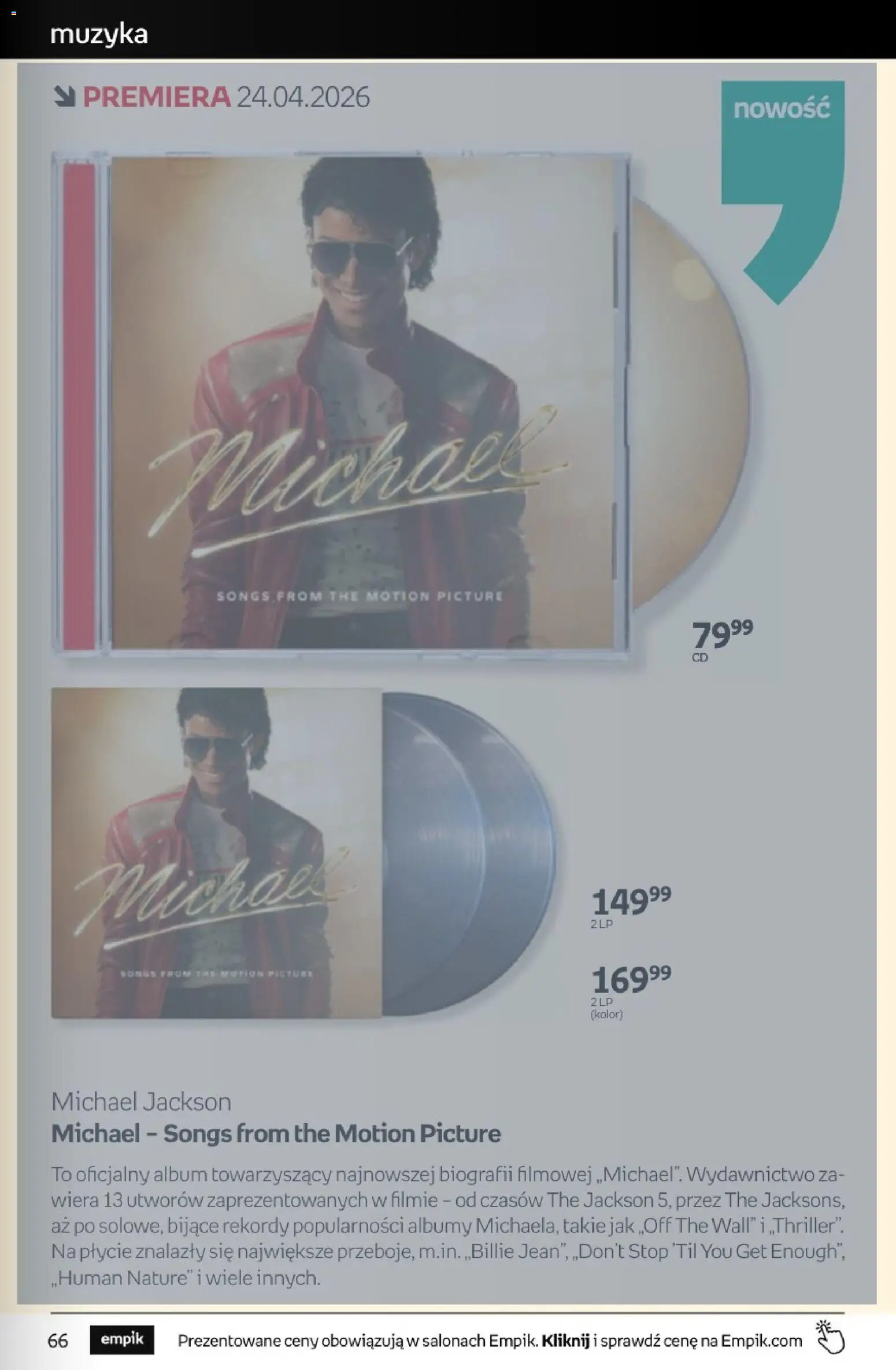 Empik promocje - Tom kultury Muzyka od 22.04.2026 | Strona: 3