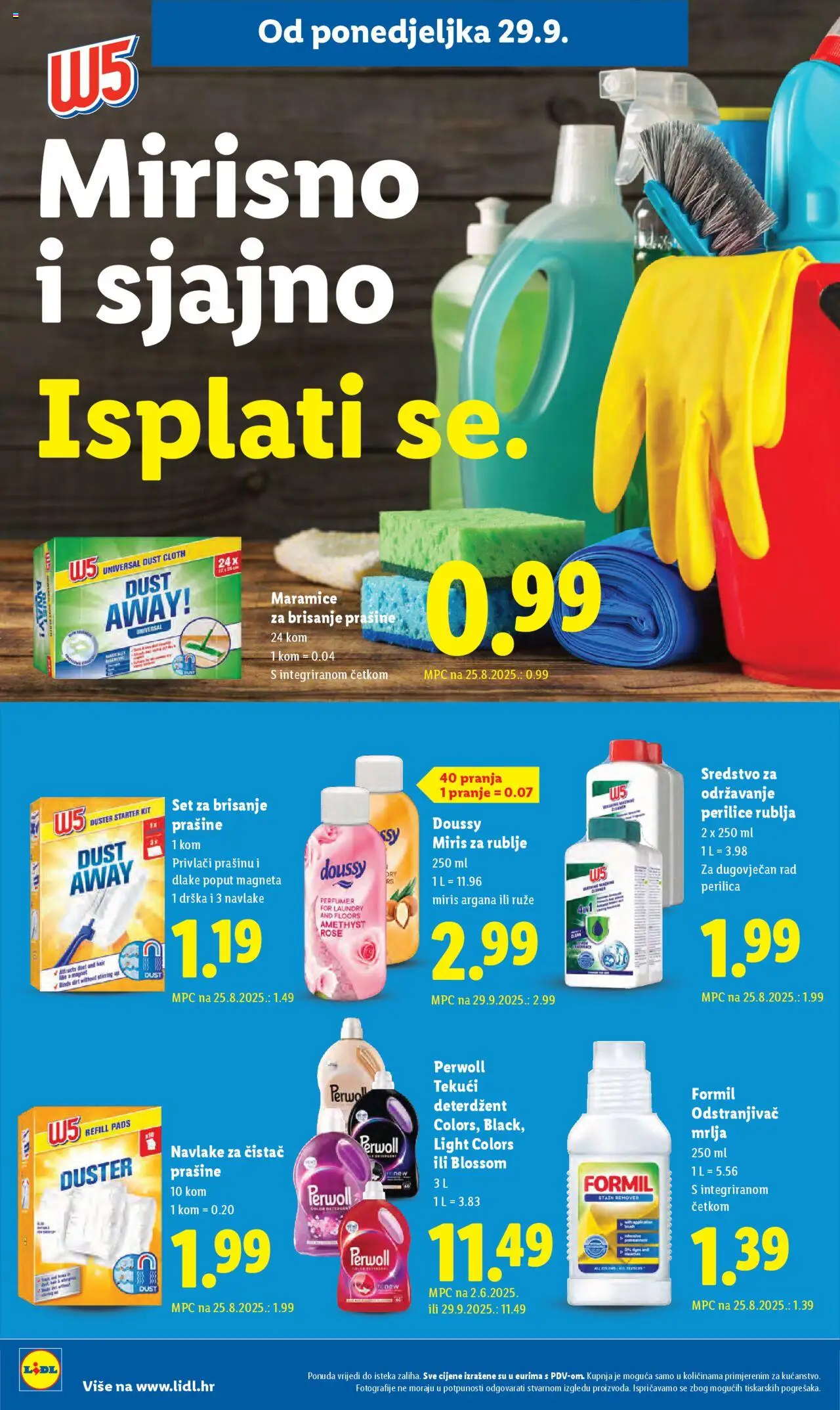 Lidl katalog | vrijedi od 29.09.2025 | Stranica: 20 | Proizvodi: Miris, Odstranjivač mrlja, Tekući deterdžent, Perwoll