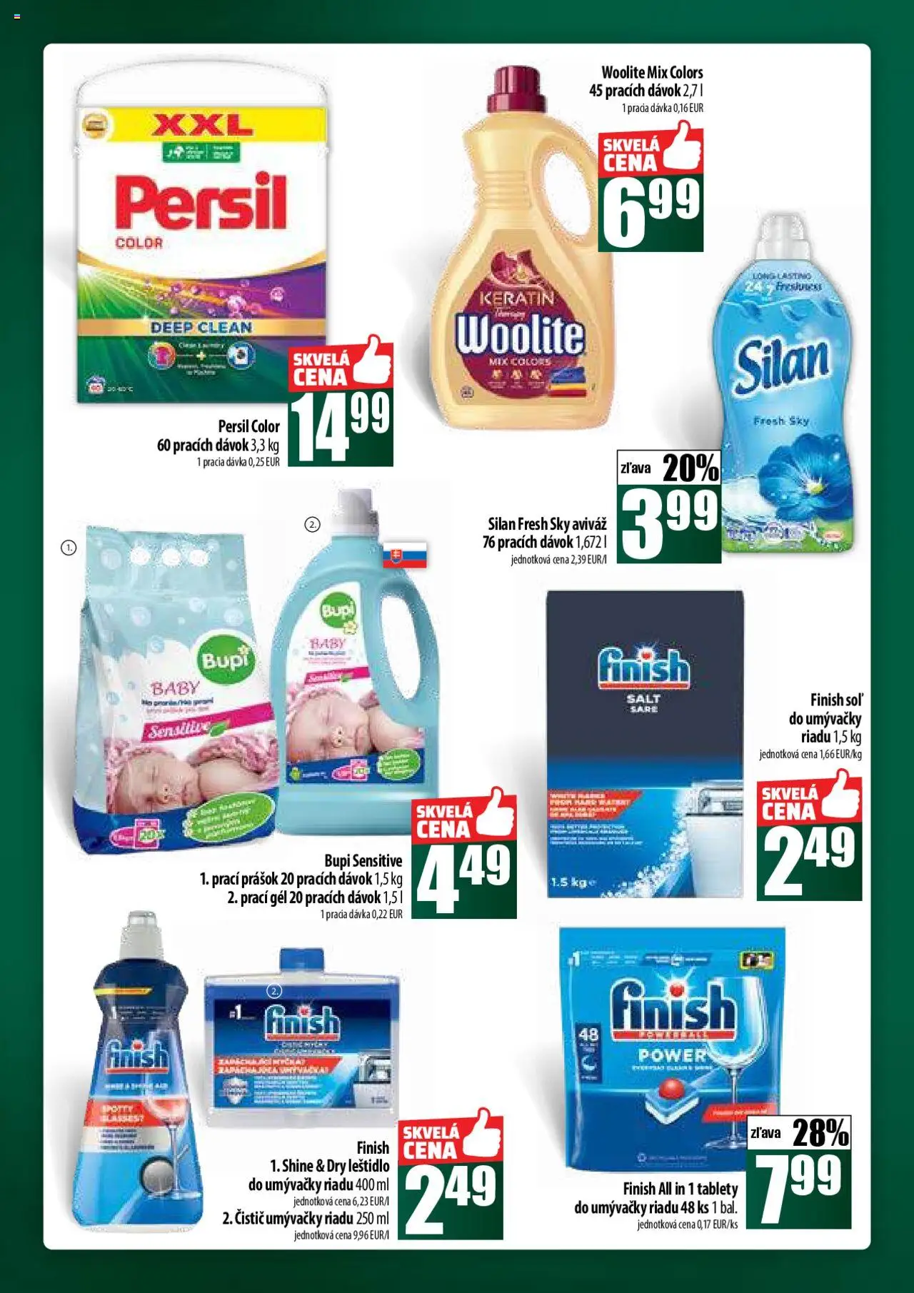 COOP Jednota široká ponuka │ platný od 21.08.2025 | Strana: 54 | Produkty: Silan, Woolite, Aviváž, Čistič umývačky riadu