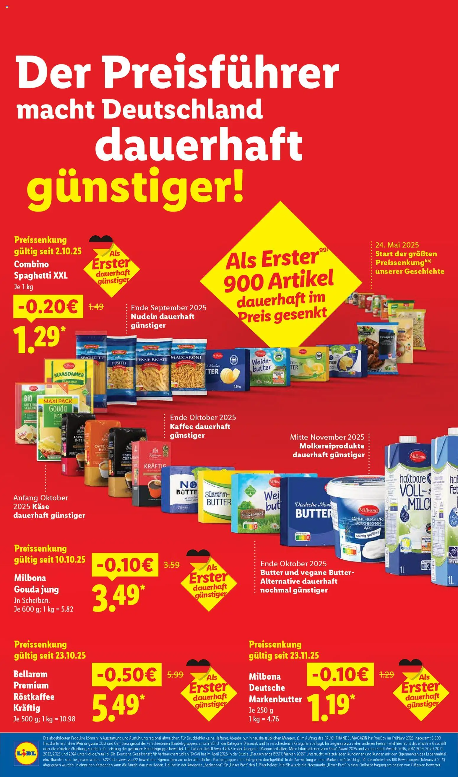 Lidl Prospekt Hohenkirchen – gültig ab 22.12.2025 | Seite: 2 | Produkte: Butter, Kaffee, Cevapcici, Sahne