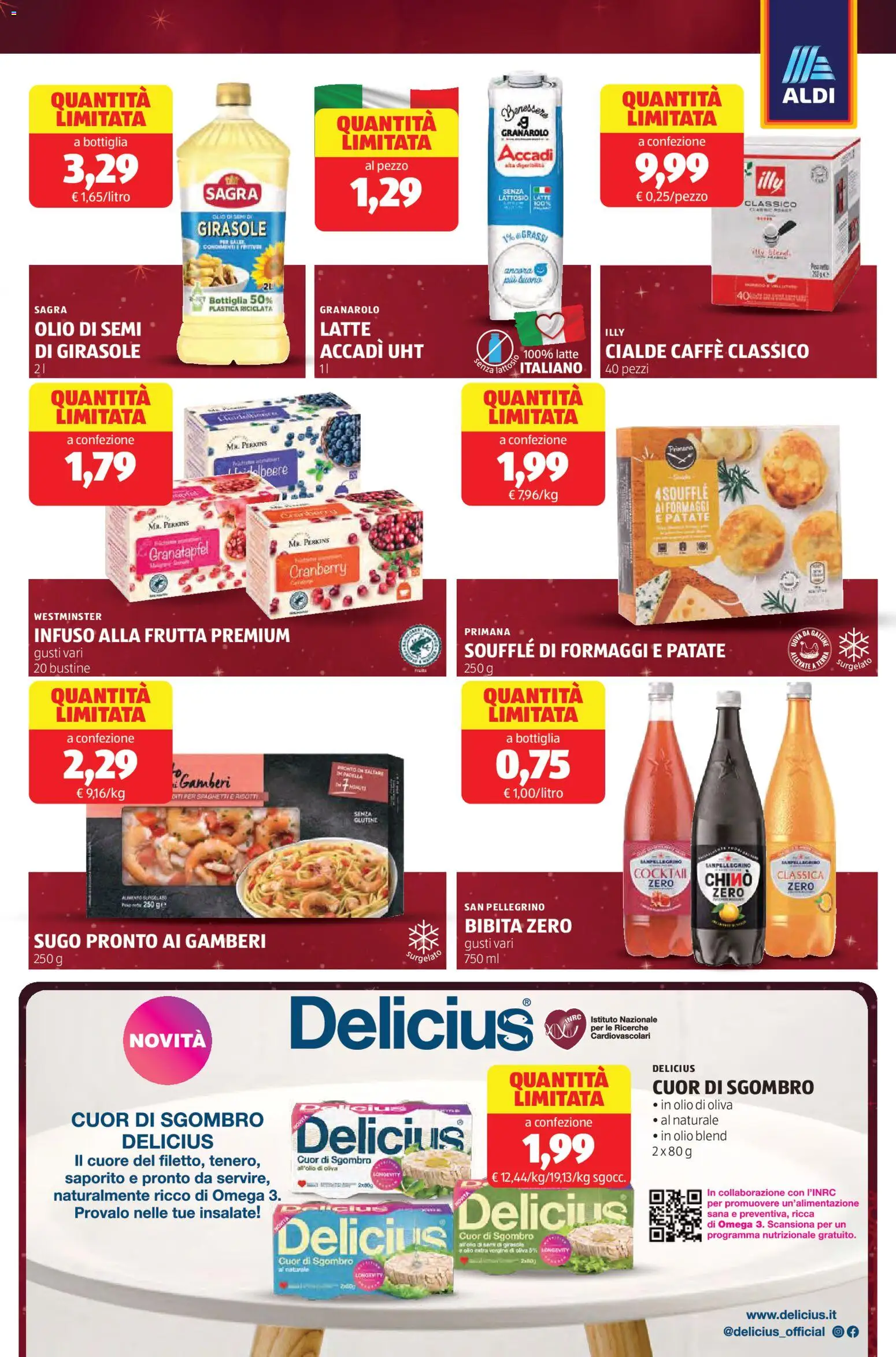 Volantino Aldi del 17.11.2025 | Pagina: 19 | Prodotti: Gamberi, Patate, Olio di semi di girasole, Bottiglia