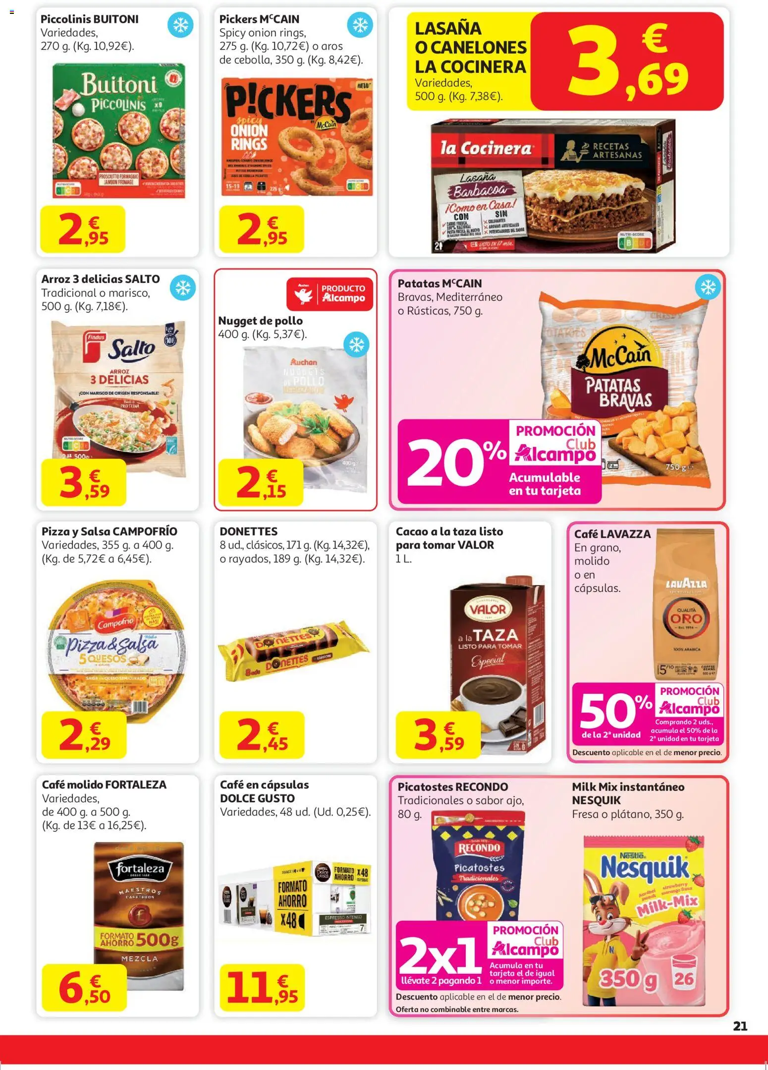 Alcampo -  Cat SST │ válido desde el 11.12.2025 | Página: 21 | Productos: Pizza, Barbacoa, Φρυγανιές σικάλεως, Canelones