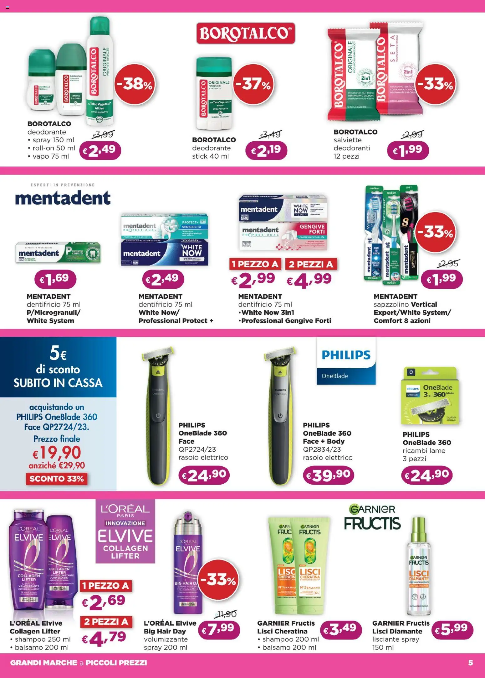 Volantino La Saponeria del 18.03.2026 | Pagina: 5 | Prodotti: Shampoo, Balsamo, Rasoio, Talco