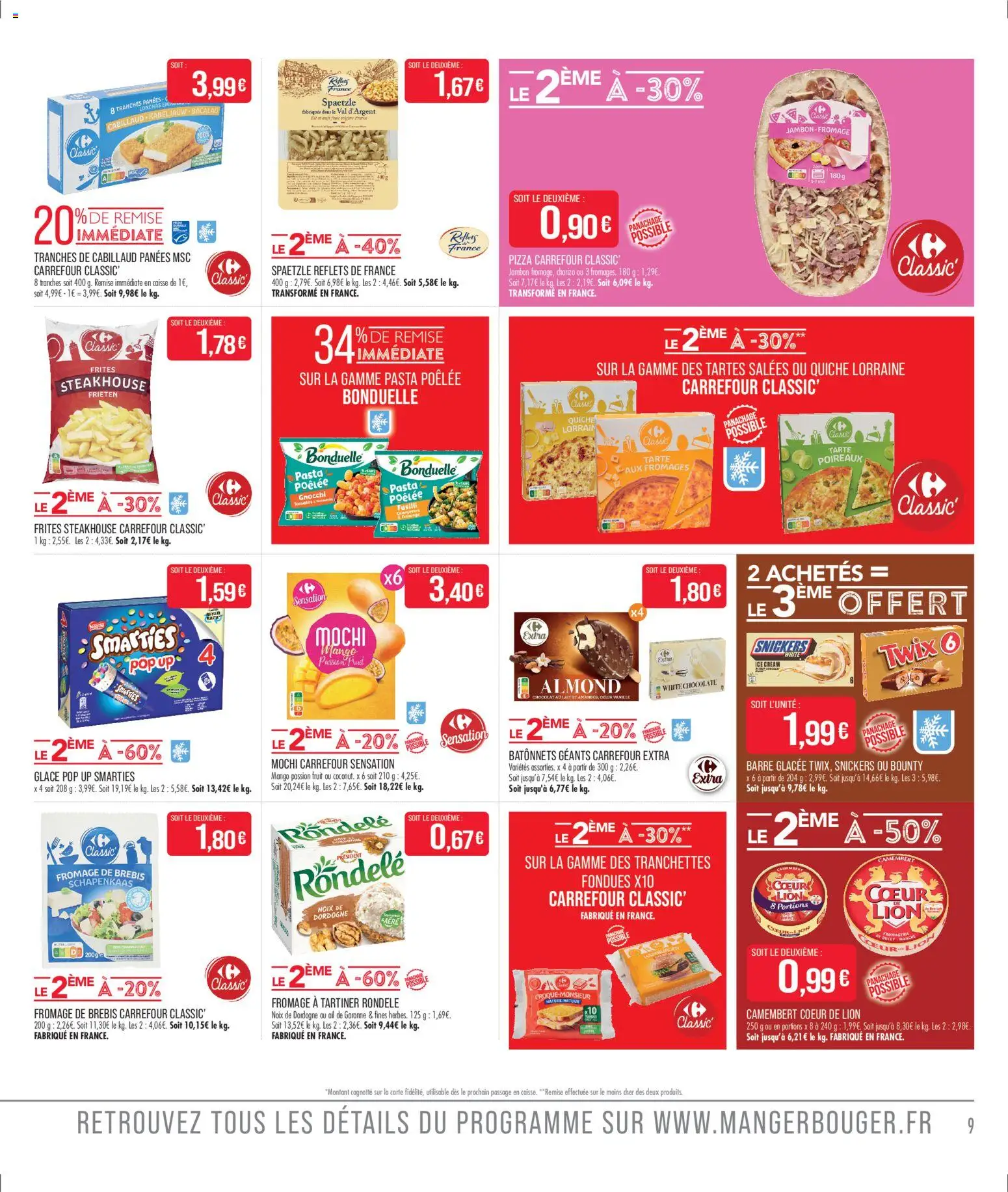 {H1} | Page: 9 | Produits: Chorizo, Frites, Jambon, Camembert