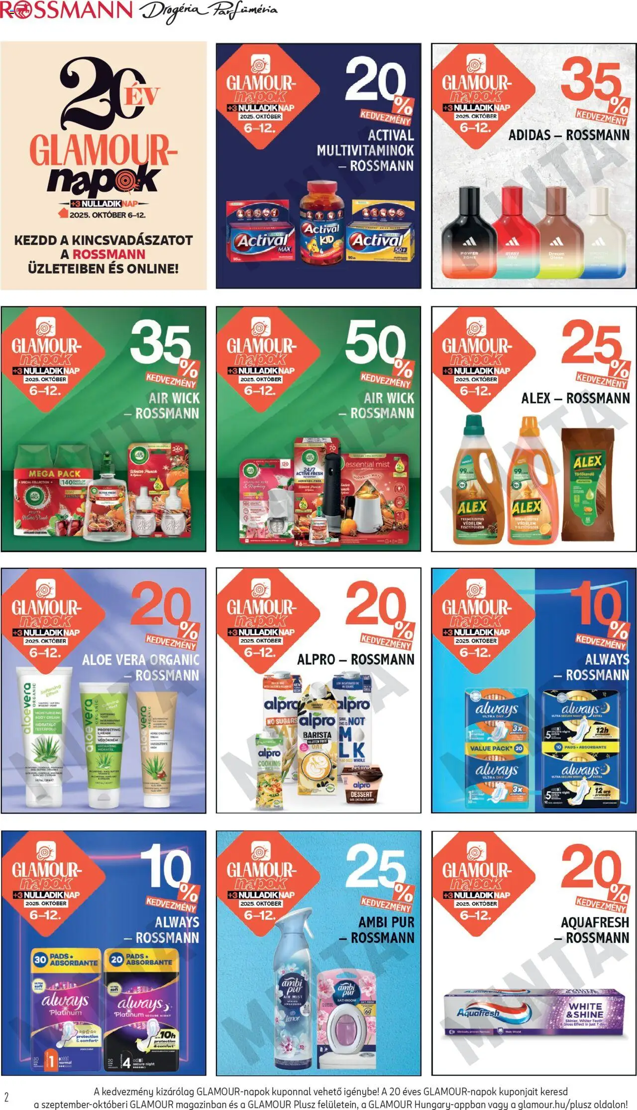 Rossmann akciós ujság - amely érvényes a következő dátumtól: 06.10.2025 | Oldal: 2 | Termékek: Body, Törlőkendő, Aloe vera, Testápoló