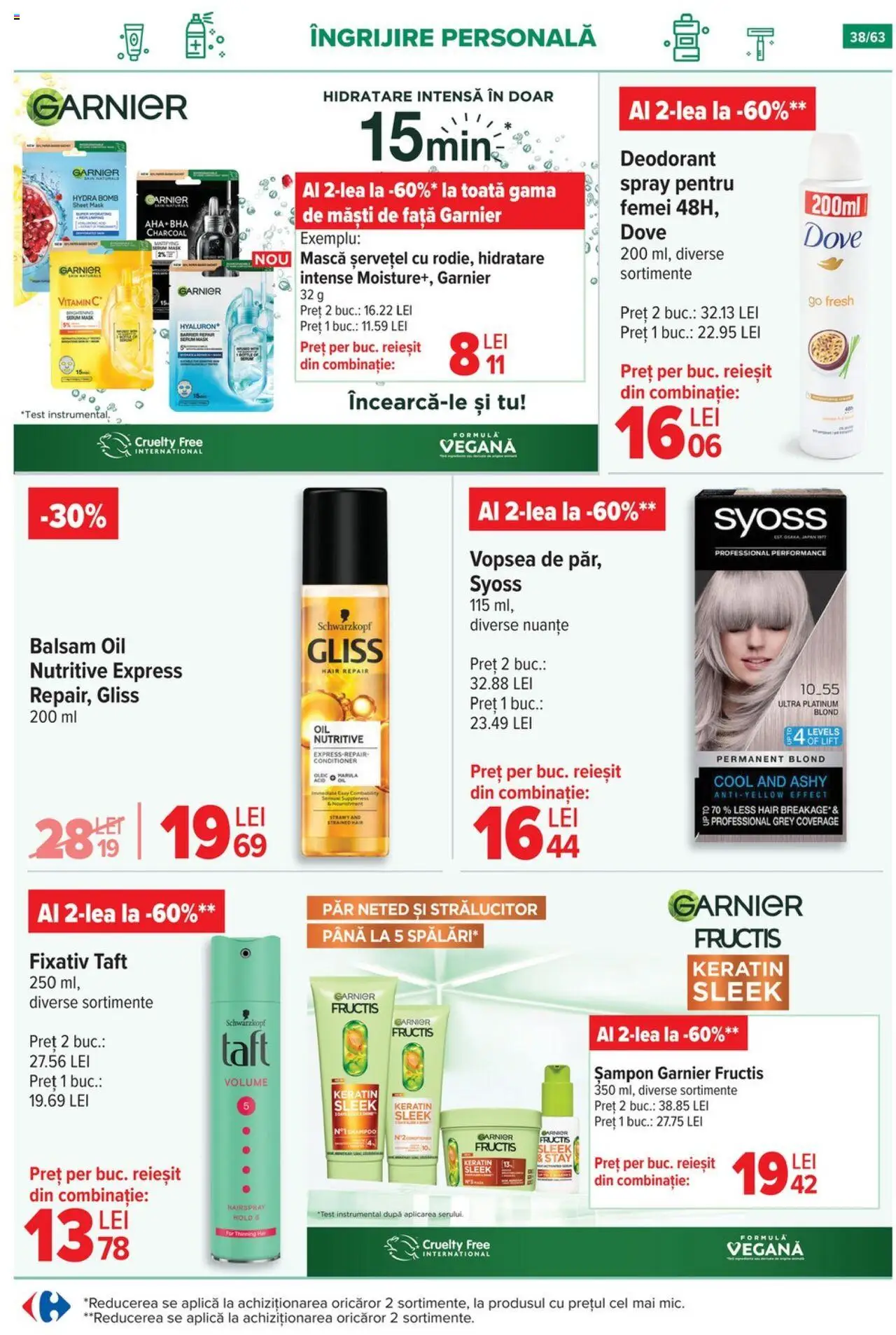 Noul catalog Carrefour – valabil de la 01.10.2025 | Pagină: 38 | Produse: Kısırlaştırılmış Kedi Maması, Arapsaçı, Șampon, Balsam