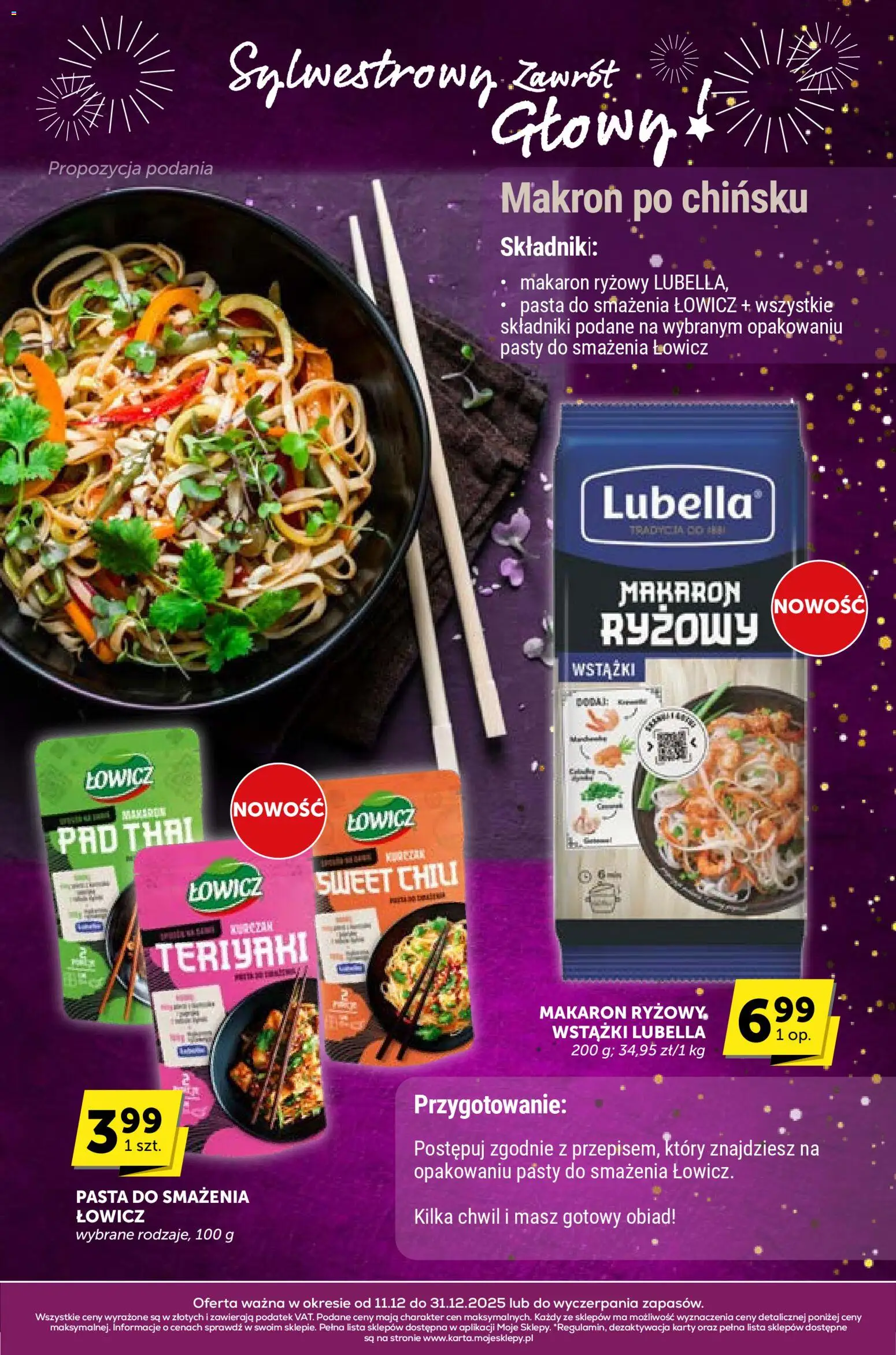 Groszek Gazetka - Sylwestrowy Zawrót Głowy od 11.12.2025 | Strona: 24 | Produkty: Chili, Makaron ryżowy, Makaron