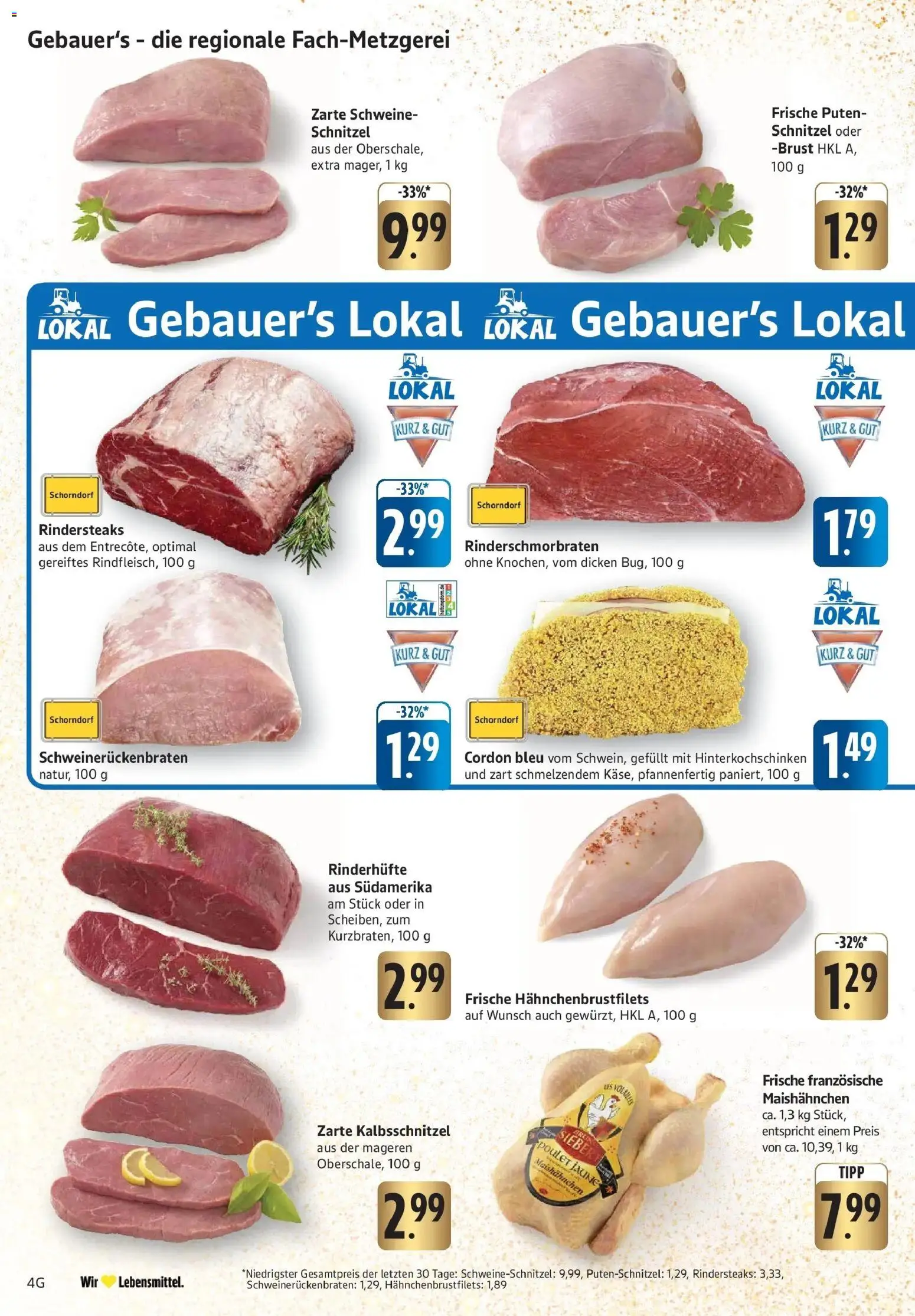 Edeka prospekt Göppingen	 – gültig ab 08.12.2025 | Seite: 4 | Produkte: Schnitzel, Putenschnitzel, Steak