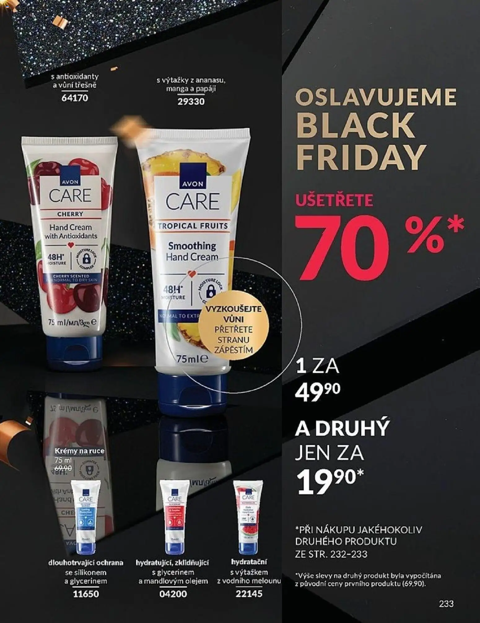 Avon Black Friday od 01.11.2025 | Strana: 233 | Produkty: Třešně, Krémy na ruce