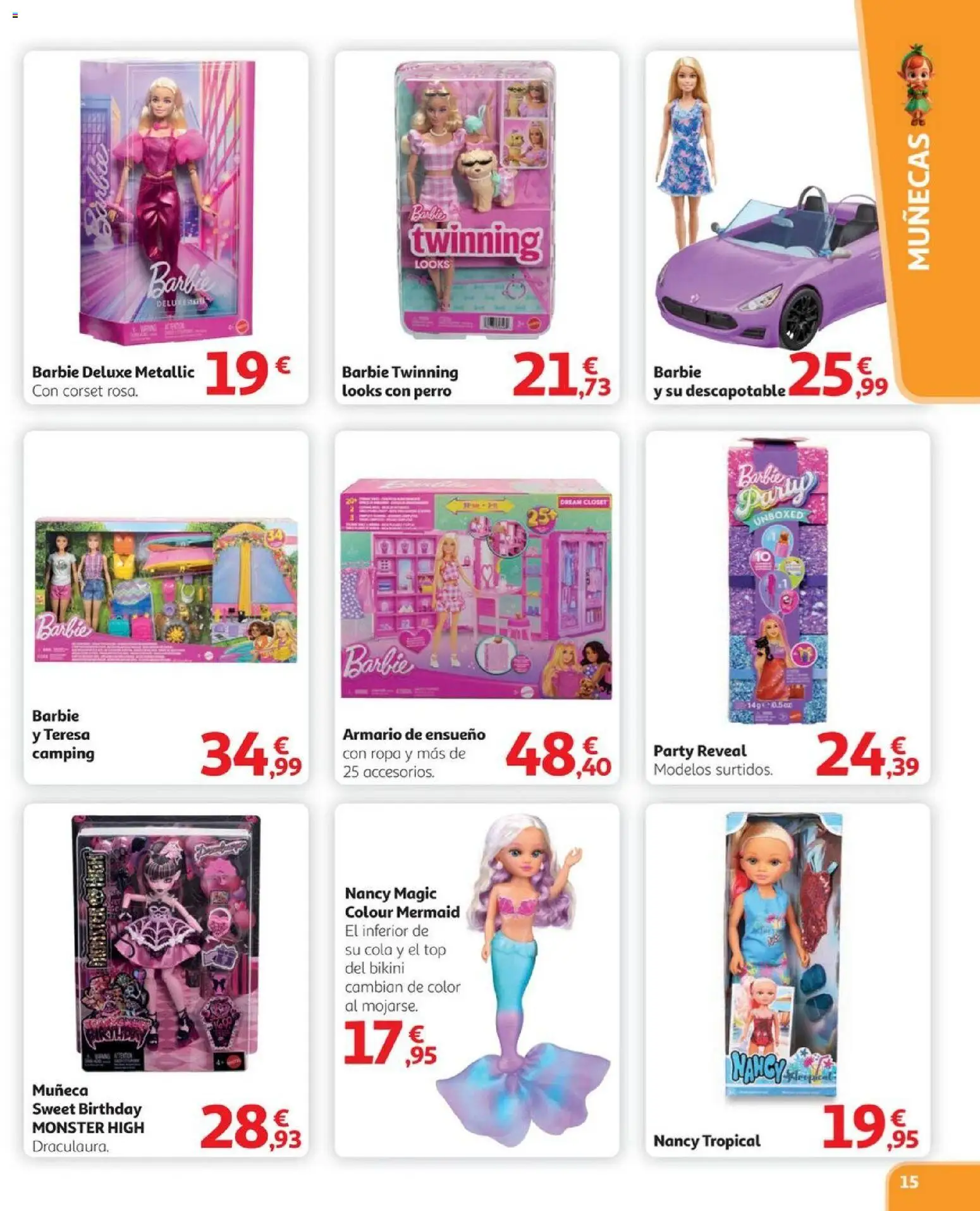 Alcampo - Juguetes │ válido desde el 03.11.2025 | Página: 15 | Productos: Muñeca, Ropa, Armario
