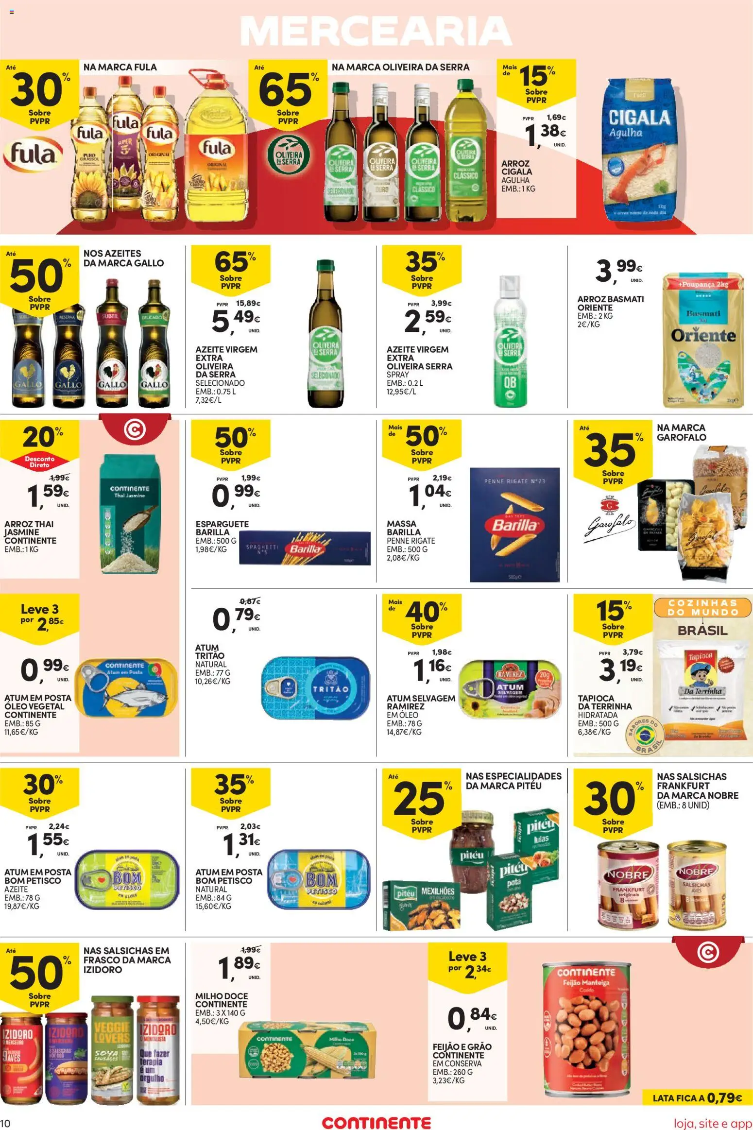 Continente Semanal Continente Bom Dia │ válido de 03.02.2026 | Página: 10 | Produtos: Arroz basmati, Arroz, Massa, Milho