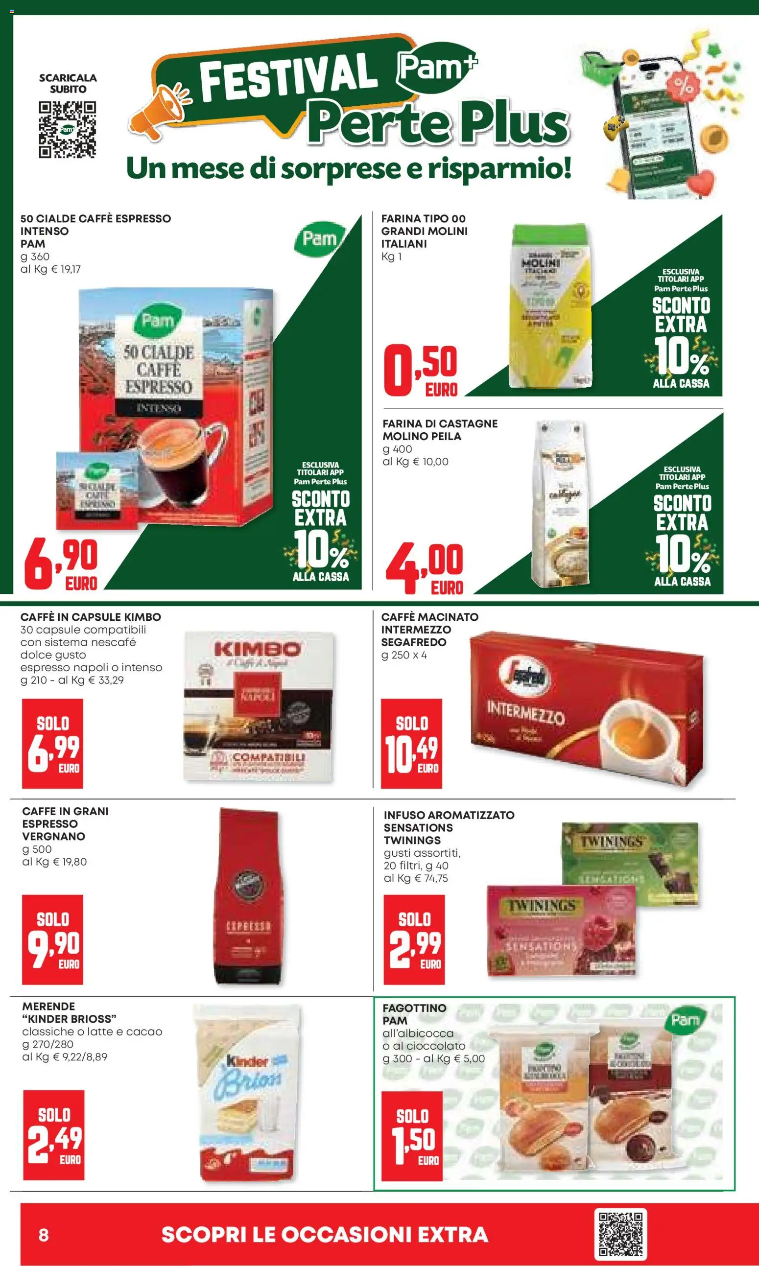 Volantino Panorama del 06.11.2025 | Pagina: 8 | Prodotti: Caffè, Cioccolato, Farina, Caffe in capsule