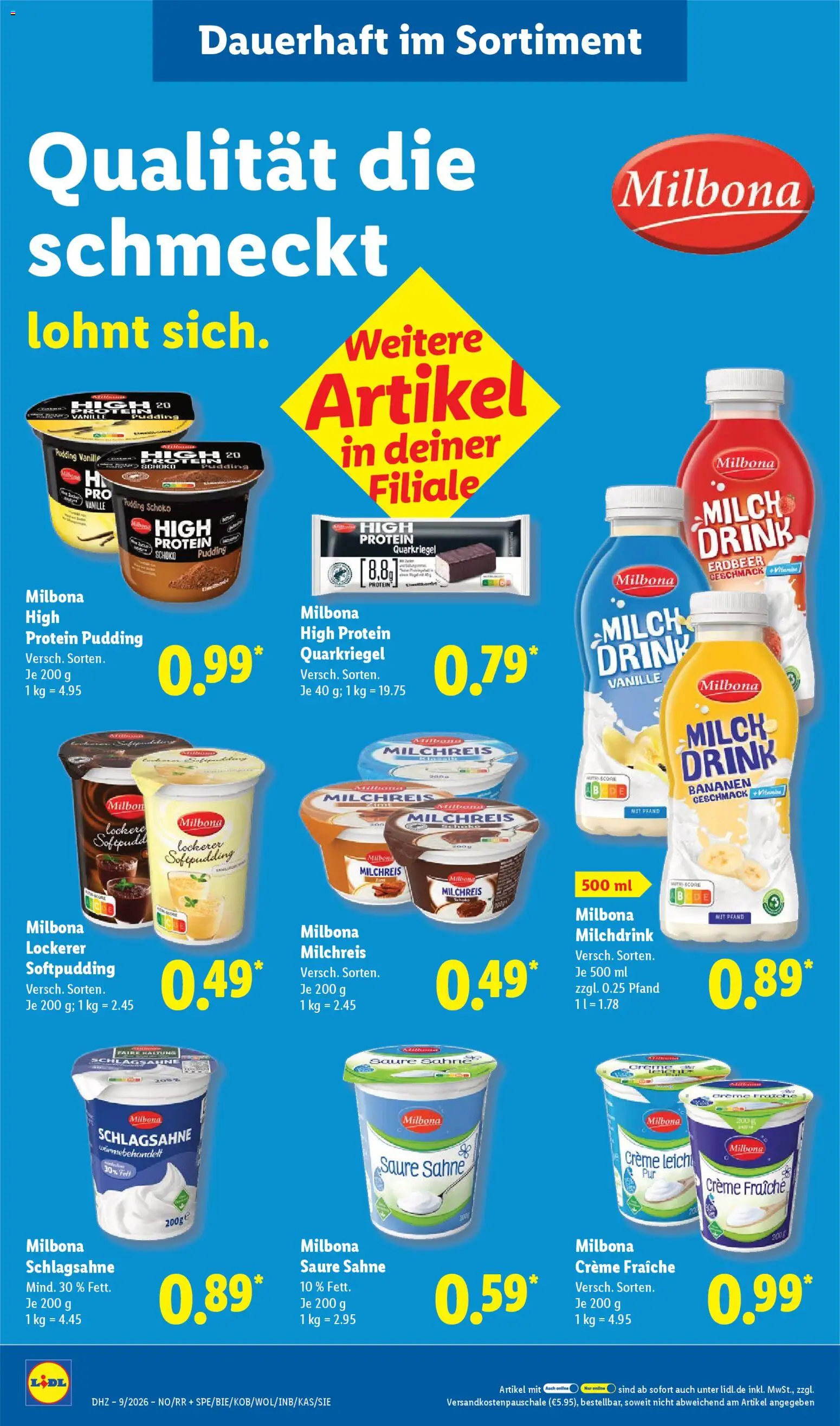 Lidl Prospekt Aarbergen – gültig ab 23.02.2026 | Seite: 16 | Produkte: Schlagsahne, Bananen, Creme, Sahne