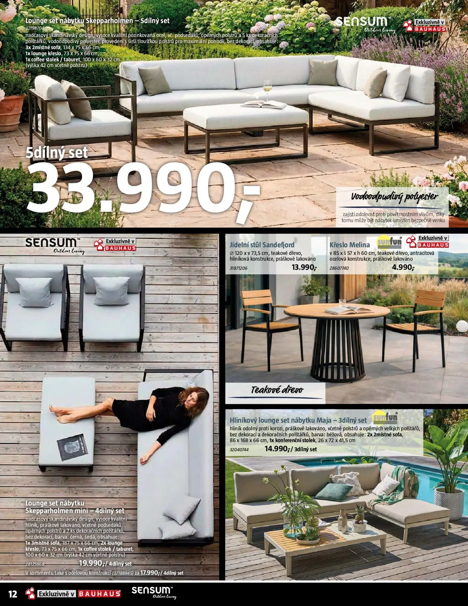 Bauhaus katalog Zahradní centrum od 20.03.2026 | Strana: 12 | Produkty: Nábytek, Křeslo, Stolek, Stůl