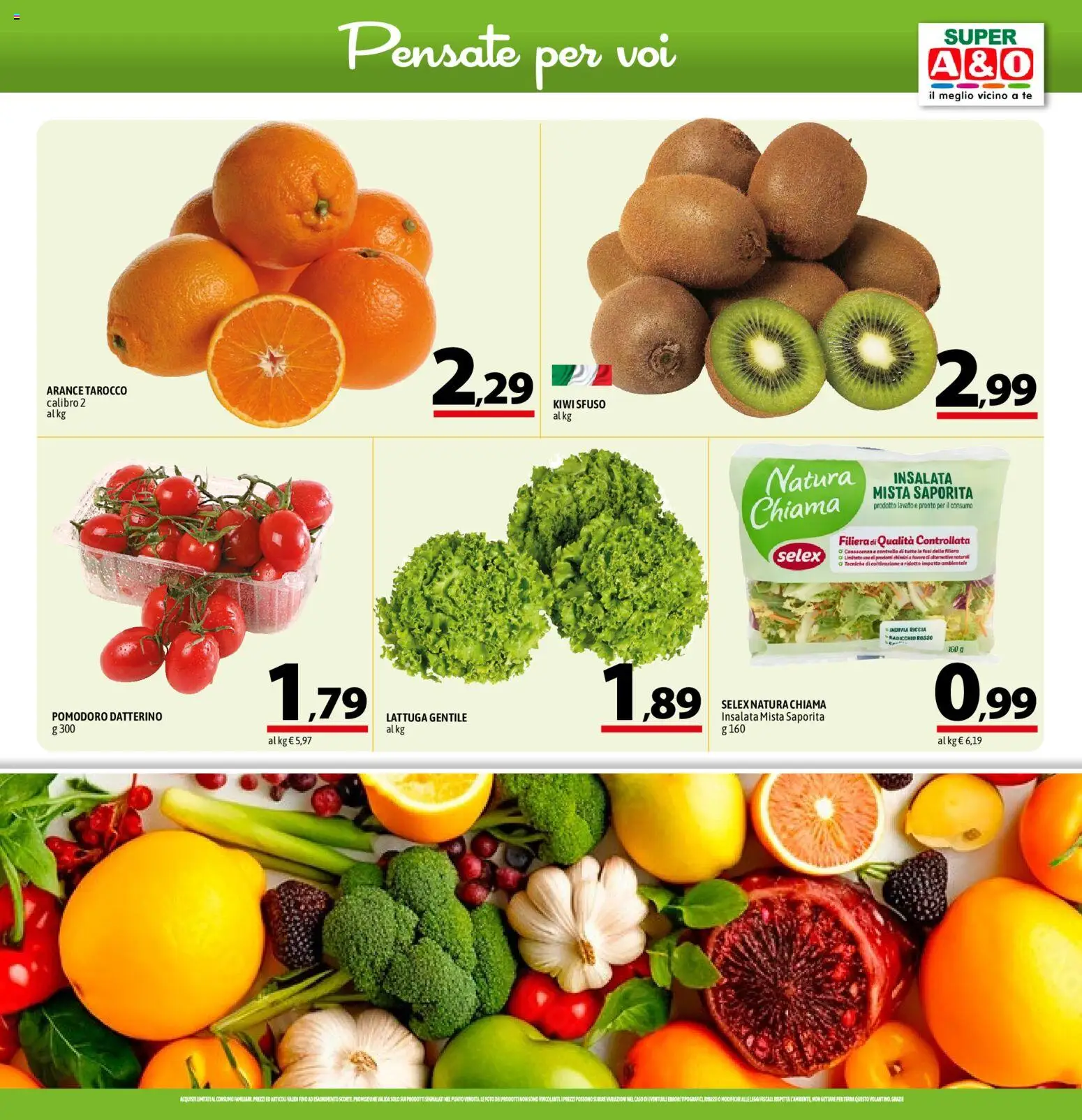 Volantino A&O del 26.02.2026 | Pagina: 3 | Prodotti: Arance, Tè, Pomodoro, Lattuga