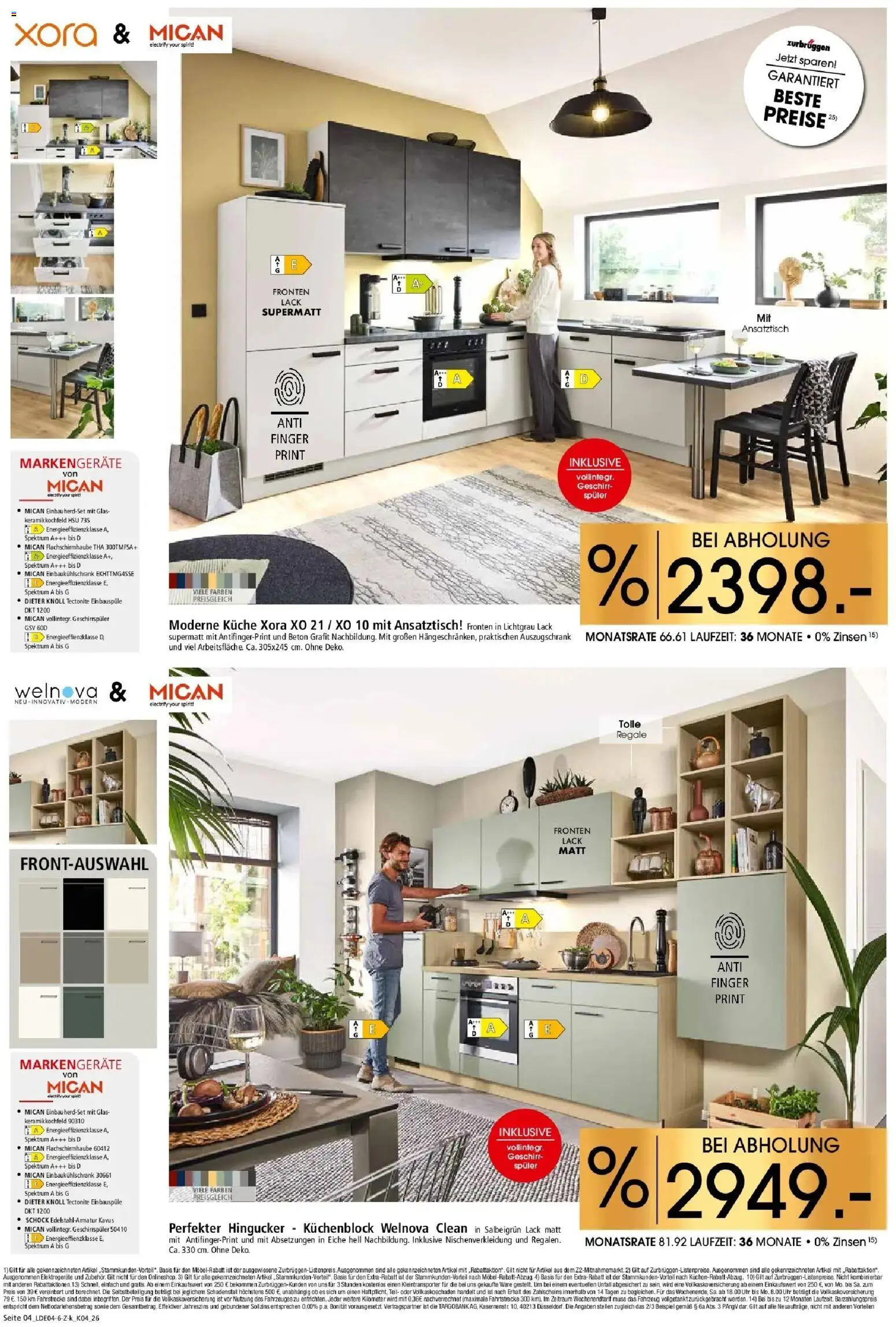 Zurbrüggen - Zurbrüggen: Küchen für ihr Zuhause – gültig ab 03.04.2026 | Seite: 4 | Produkte: Geschirrspüler, Küchenblock, Küche, Uhr