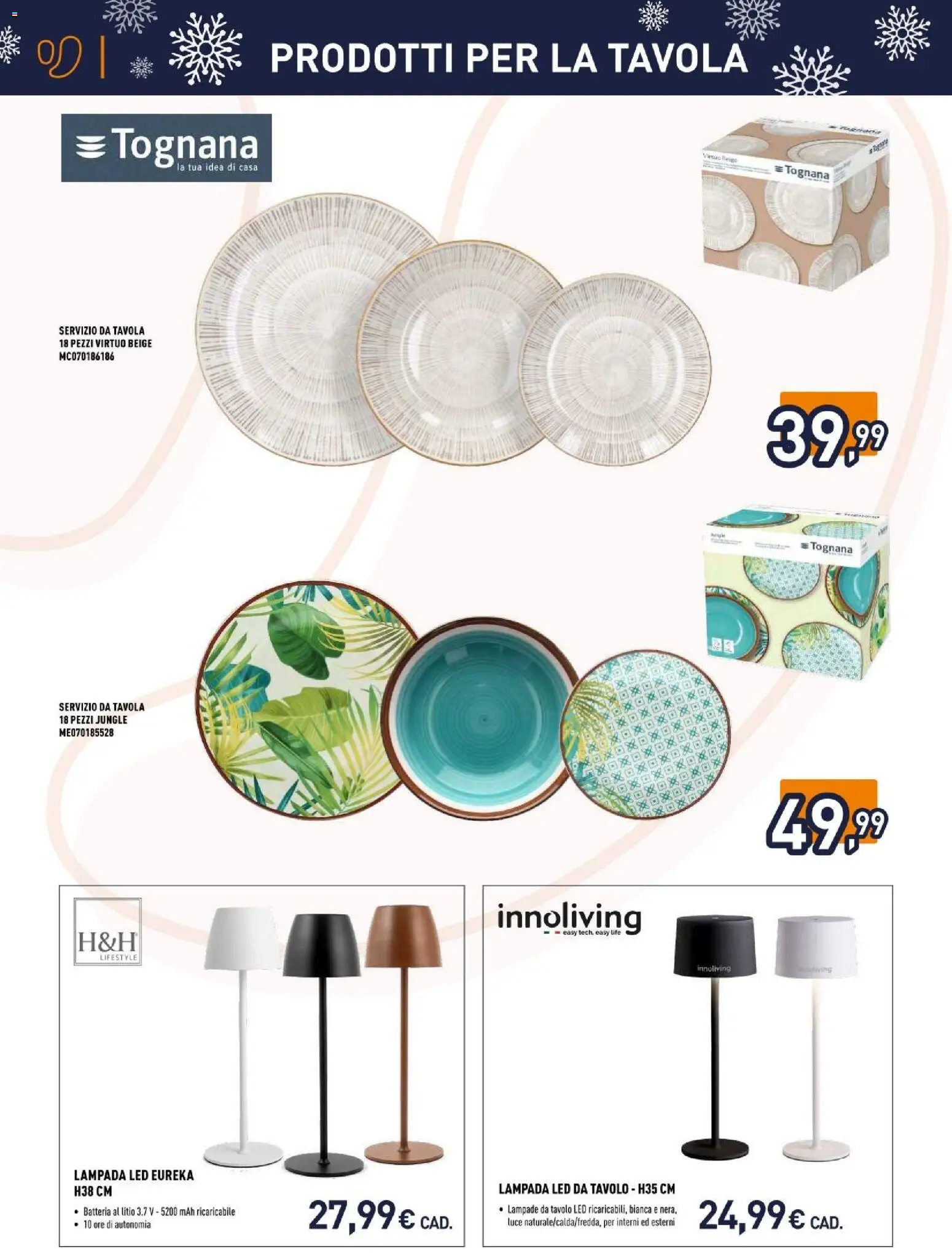 Volantino Unieuro del 06.12.2025 | Pagina: 16 | Prodotti: Tavolo, Batteria, Lampada