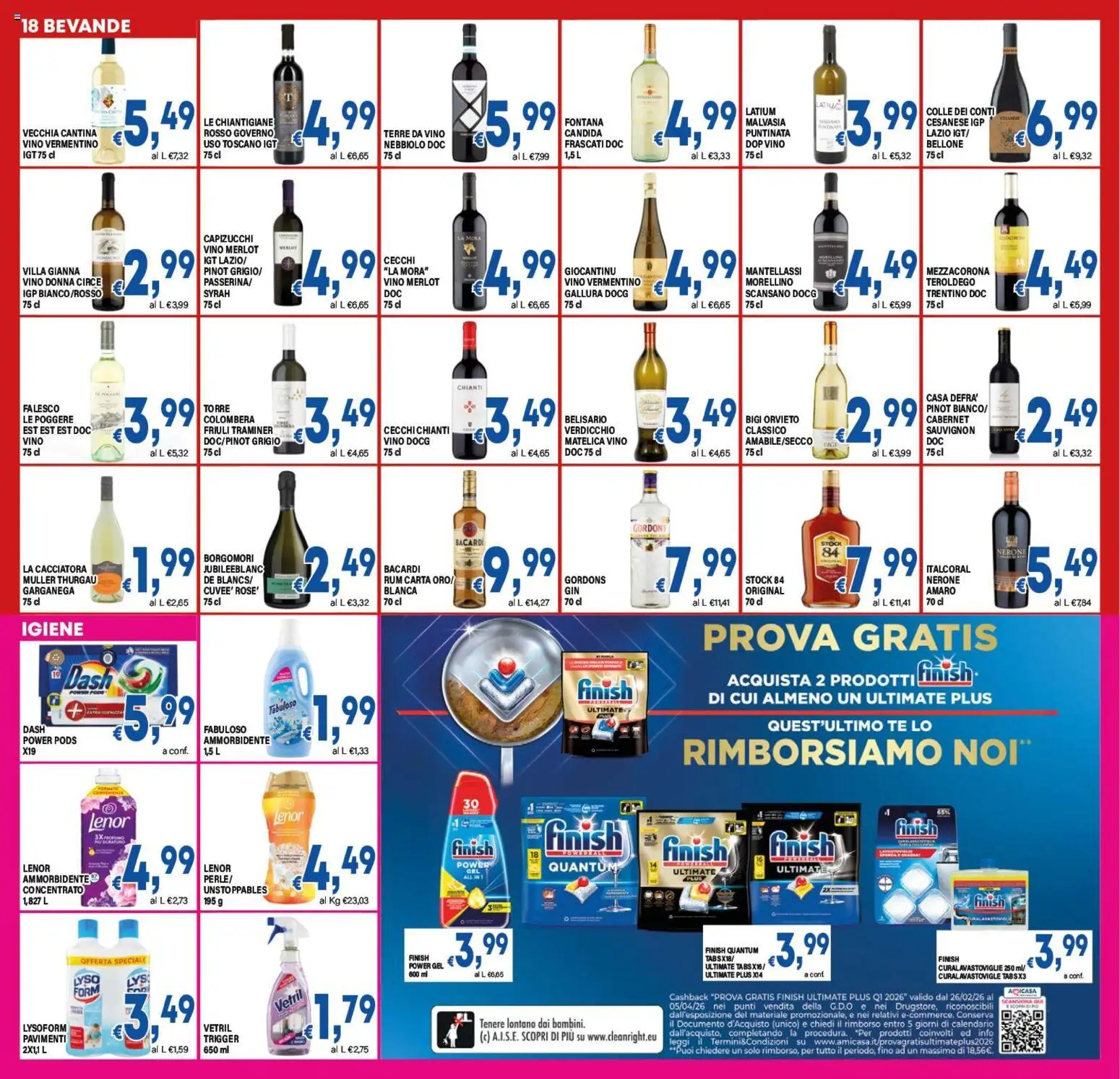 Volantino DEM del 06.03.2026 | Pagina: 18 | Prodotti: Ammorbidente, Tè, Vino, Amaro