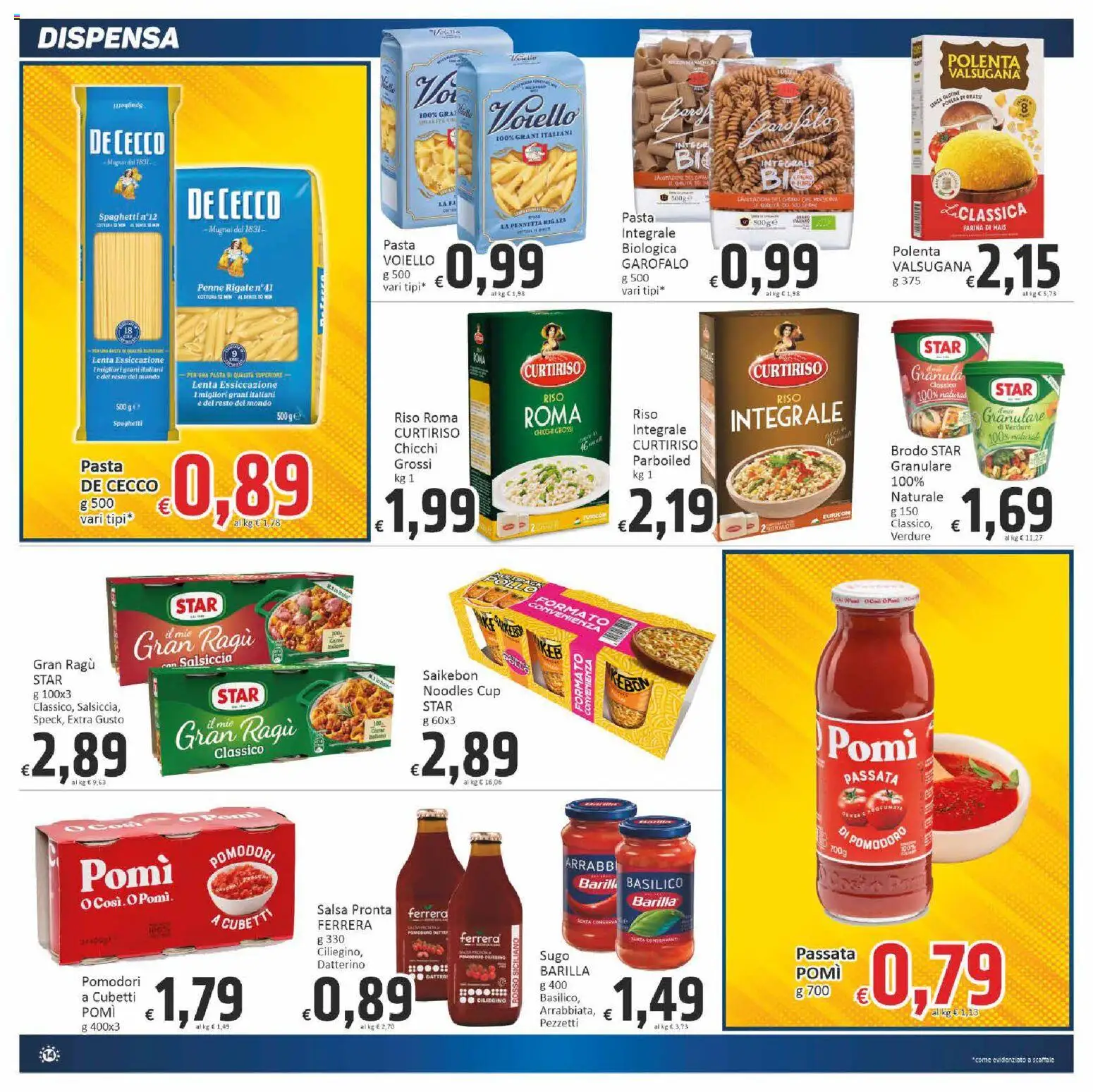 Volantino Paghi Poco del 07.01.2026 | Pagina: 14 | Prodotti: Salsa, Pasta, Basilico, Ragú
